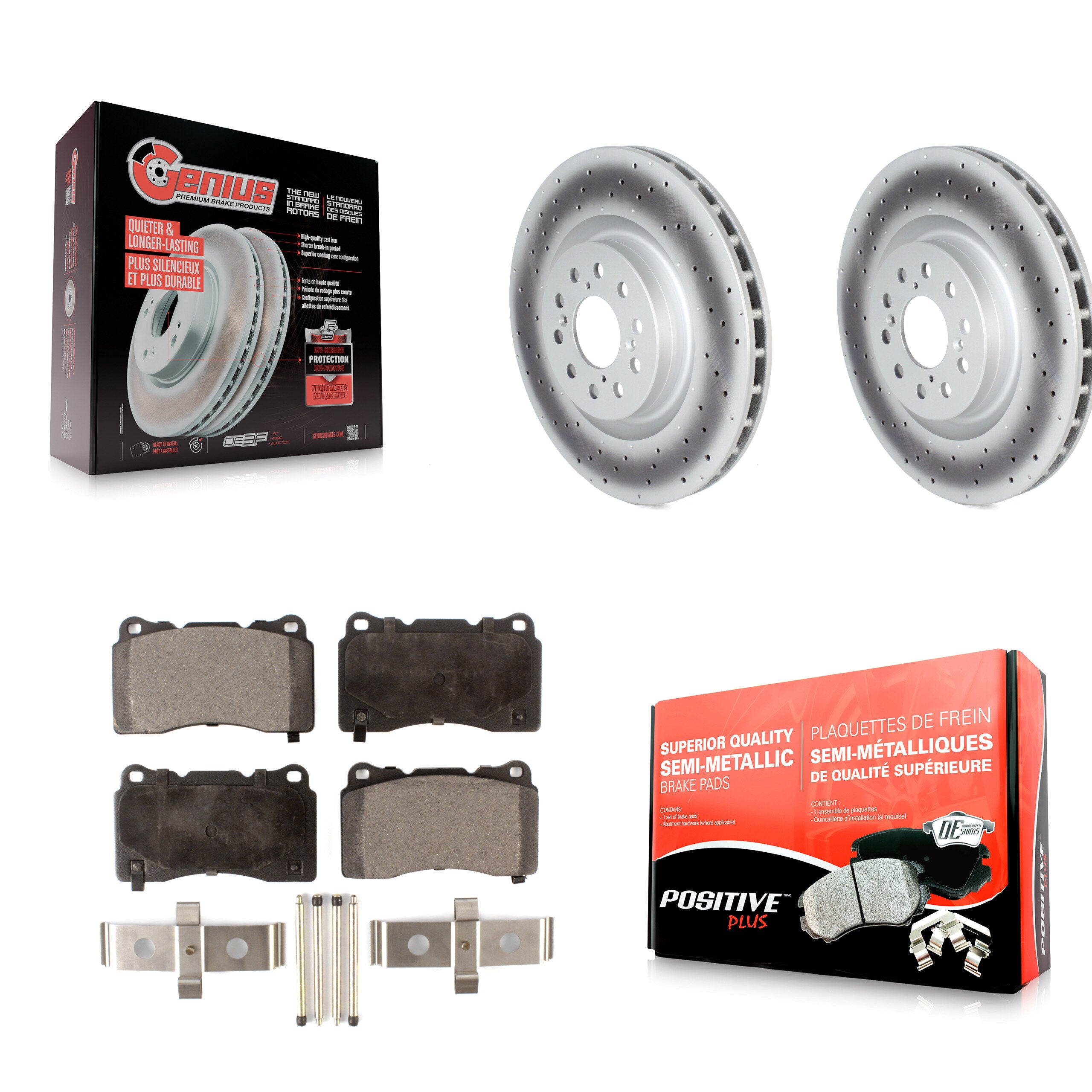 Transit Auto KGF-102558 Disc Brake Kit for 2017-2020 Honda Civic - Front