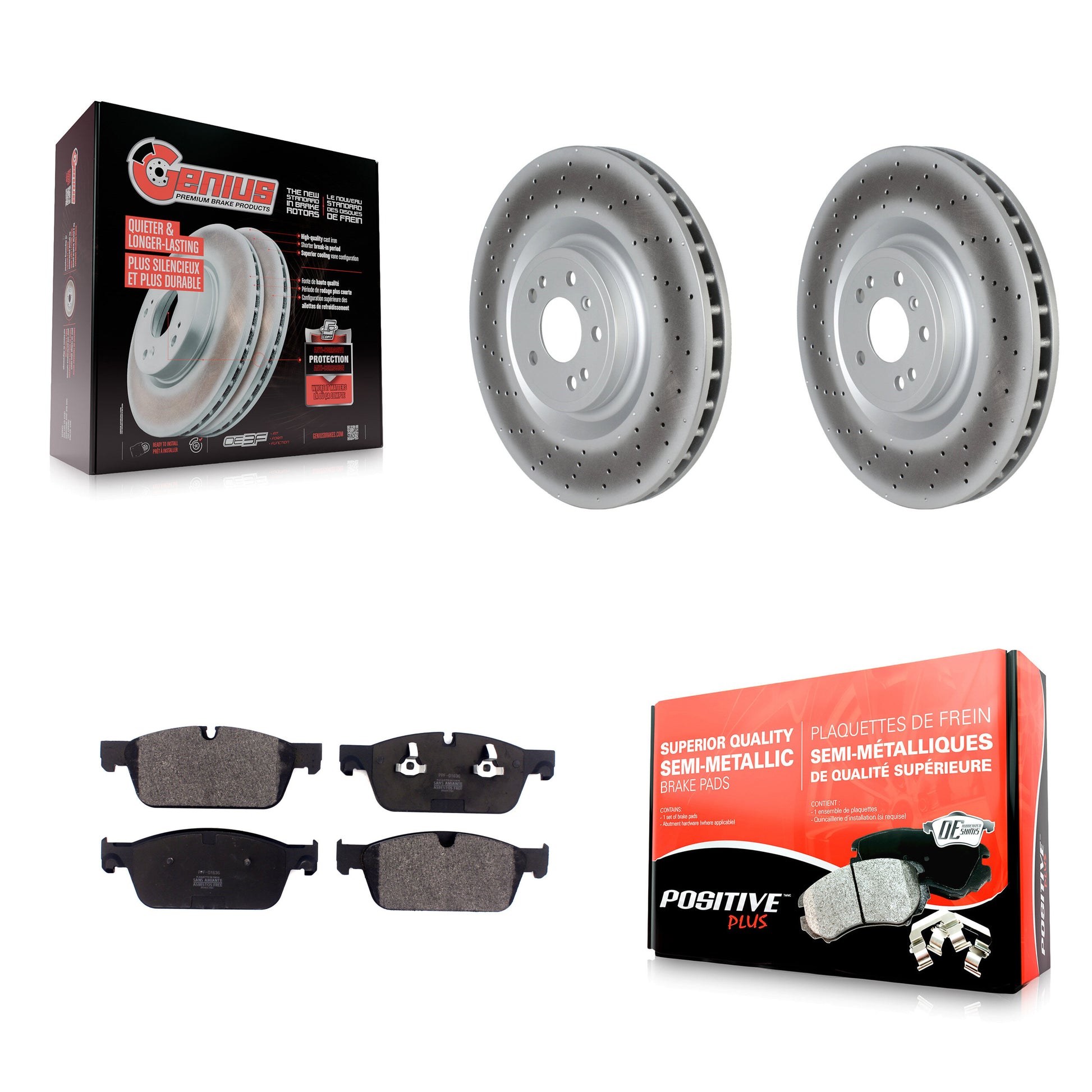 Transit Auto KGF-102561 Disc Brake Kit for 2012-2018 Mercedes-Benz GLE550e, Mercedes-Benz GL550 and More - Front