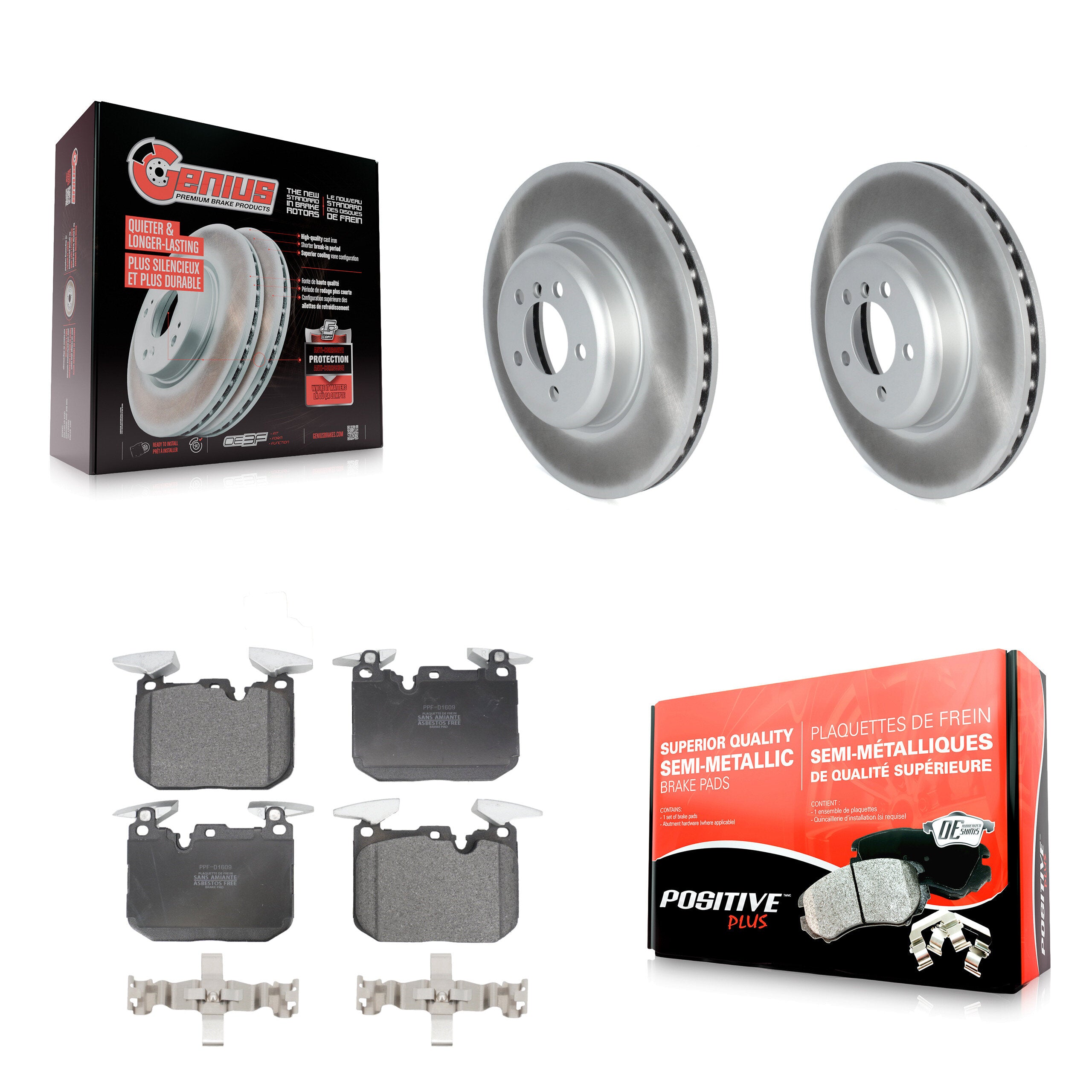 Transit Auto KGF-102567 Disc Brake Kit for 2012-2020 BMW 340i, BMW 340i xDrive and More - Front