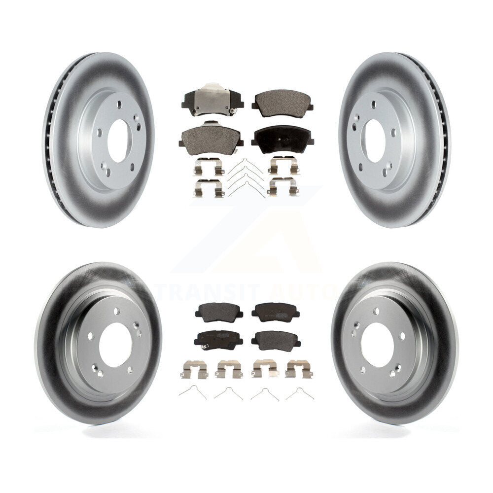 Transit Auto KGF-102585 Disc Brake Kit for 2017-2019 Kia Niro, Hyundai Ioniq - Front and Rear