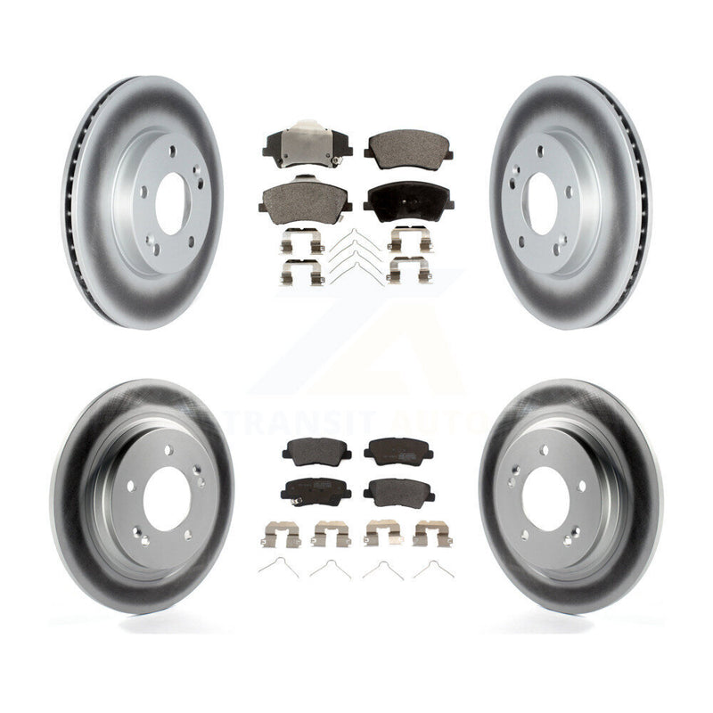 Transit Auto KGF-102585 Disc Brake Kit for 2017-2019 Kia Niro, Hyundai Ioniq - Front and Rear