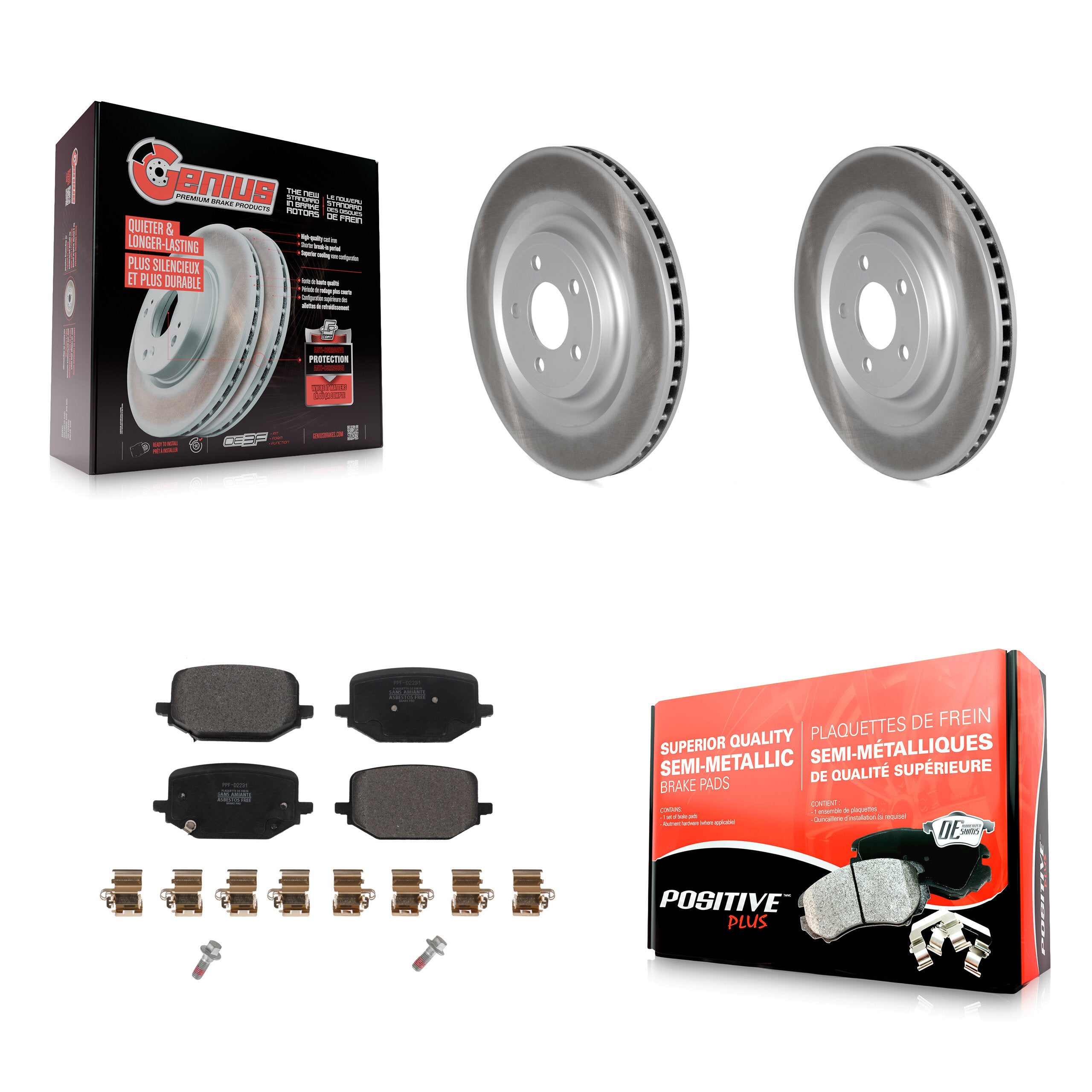 Transit Auto KGF-102654 Disc Brake Kit for 2020-2024 Ford Explorer, Ford Police Interceptor Utility, Lincoln Aviator - Rear