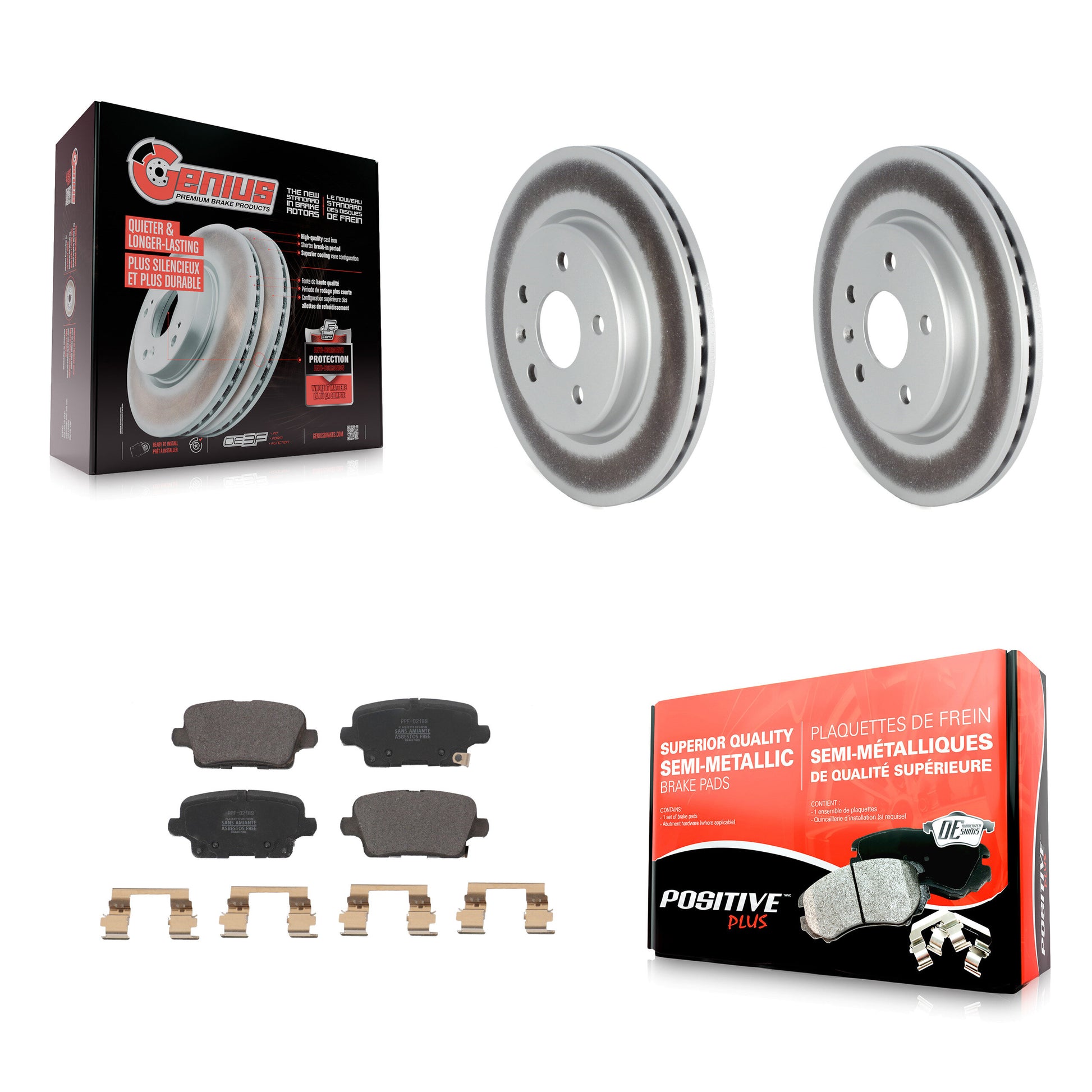 Transit Auto KGF-102658 Disc Brake Kit for 2019-2024 Buick Envision, Cadillac XT4 - Rear