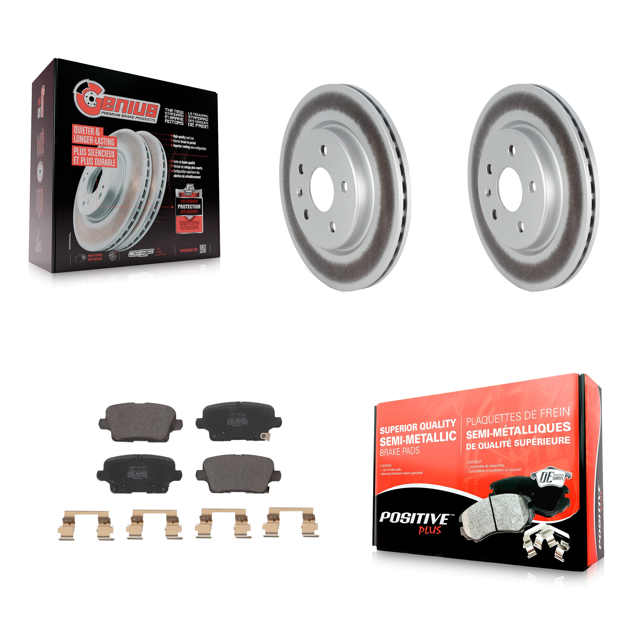 Transit Auto KGF-102658 Disc Brake Kit for 2019-2024 Buick Envision, Cadillac XT4 - Rear