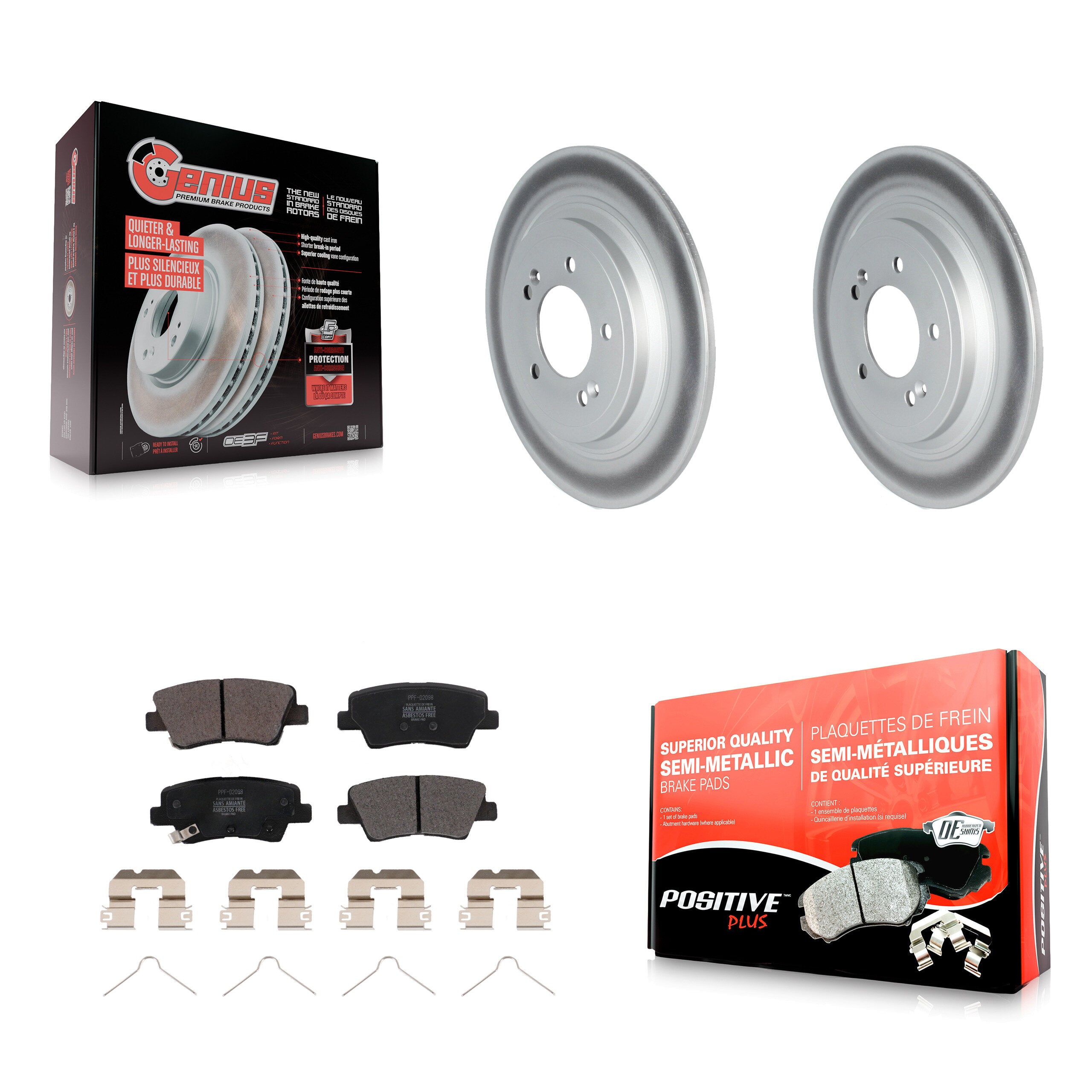 Transit Auto KGF-102684 Disc Brake Kit for 2017-2022 Hyundai Nexo, Hyundai Tucson, Kia Sportage - Rear