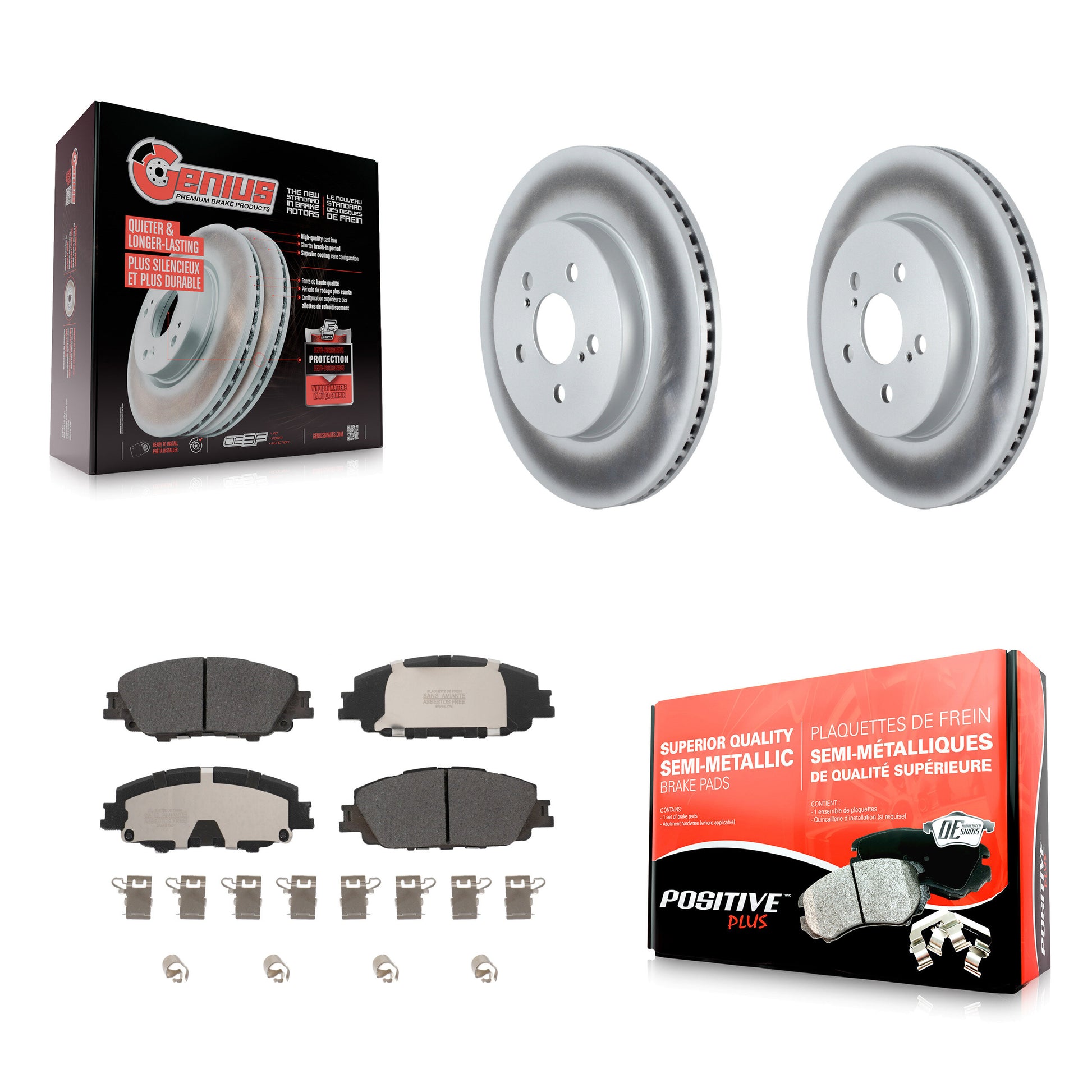 Transit Auto KGF-102714 Disc Brake Kit for 2019-2024 Toyota Corolla, Toyota Prius Prime - Front