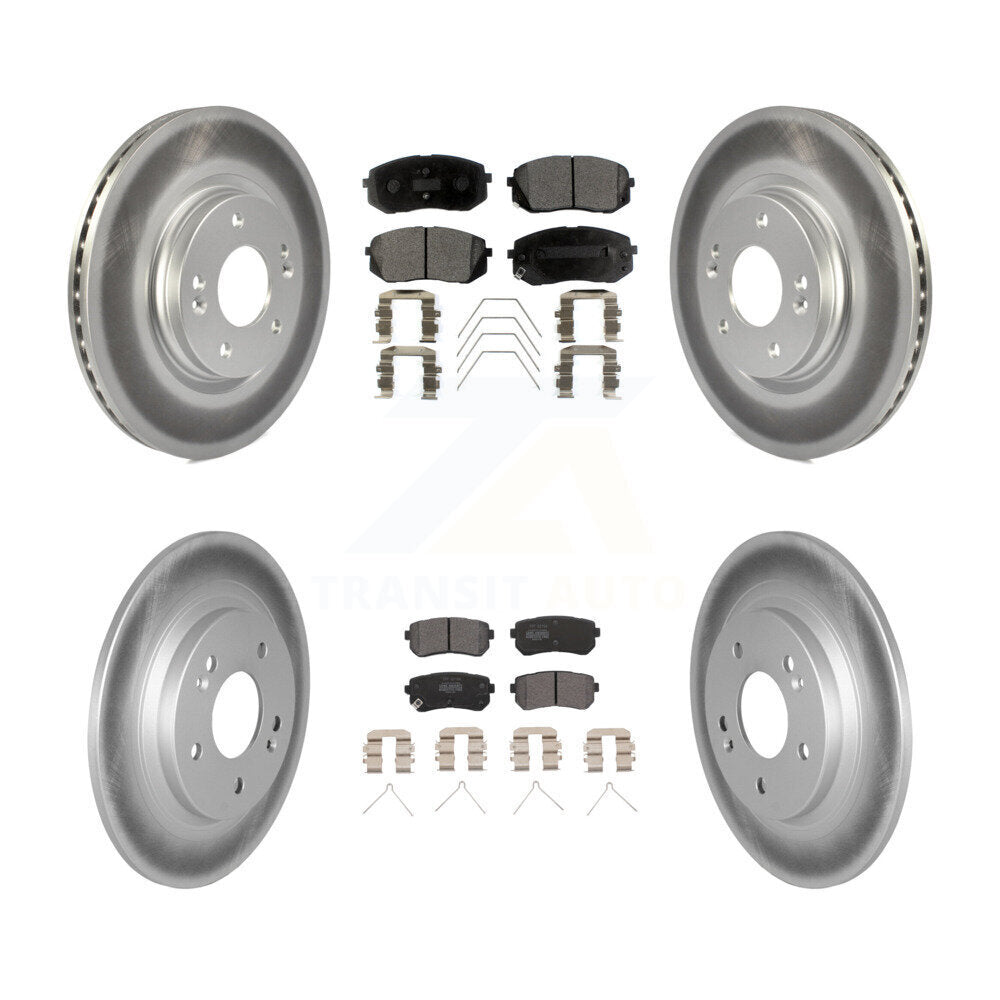Transit Auto KGF-102755 Disc Brake Kit for 2018-2024 Hyundai Kona, Kia Seltos - Front and Rear