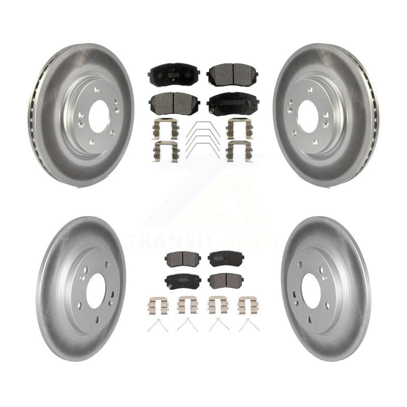 Transit Auto KGF-102755 Disc Brake Kit for 2018-2024 Hyundai Kona, Kia Seltos - Front and Rear