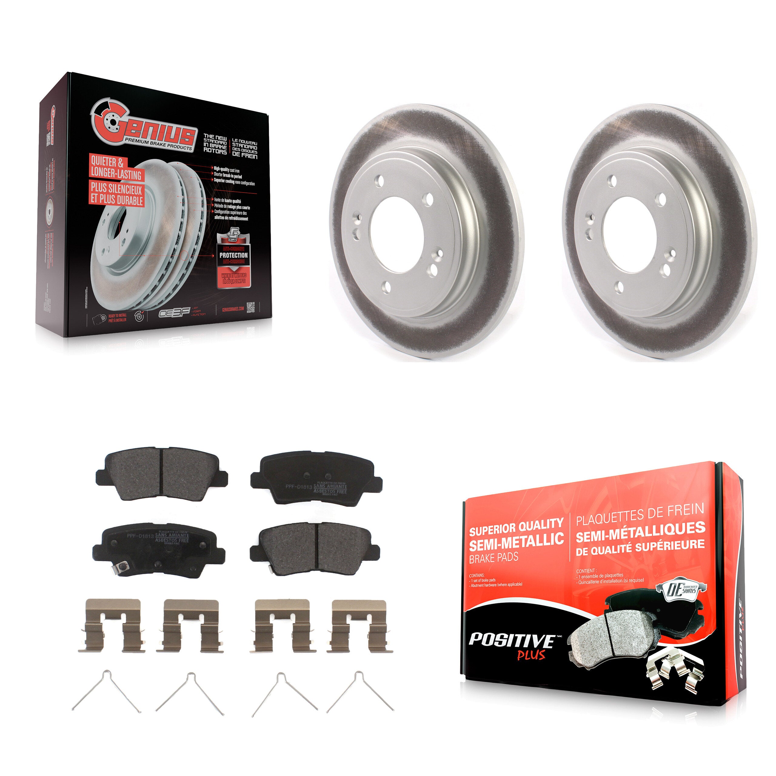 Transit Auto KGF-102891 Disc Brake Kit for 2019-2023 Kia Forte, Kia Forte5, Hyundai Veloster - Rear