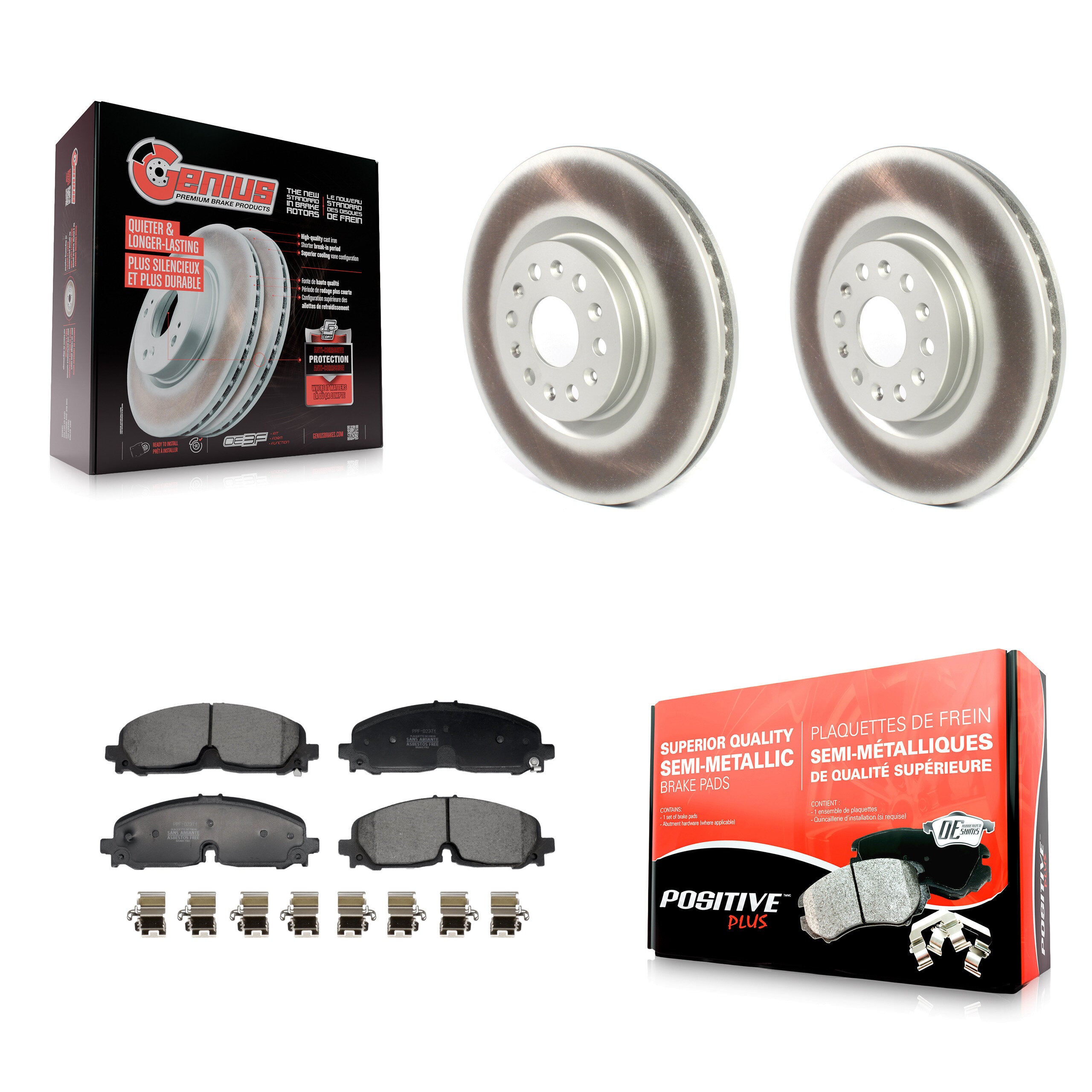Transit Auto KGF-103012 Disc Brake Kit for 2021 Buick Enclave, Cadillac XT5, Cadillac XT6 - Front