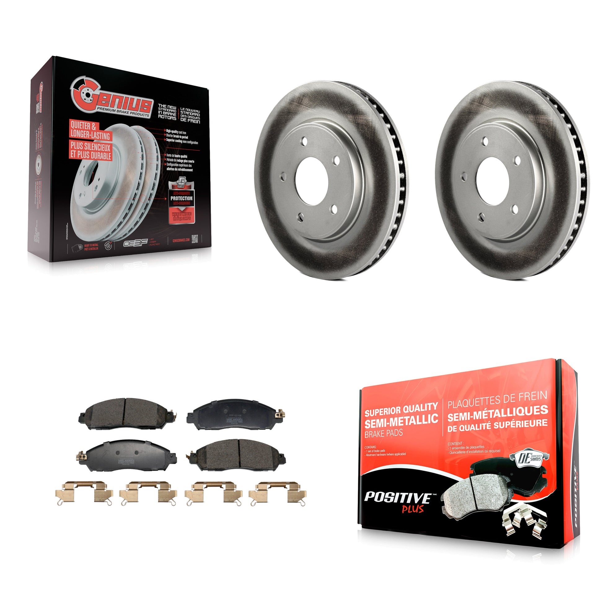 Transit Auto KGF-103019 Disc Brake Kit for 2018-2023 Nissan NV200, Nissan LEAF - Front