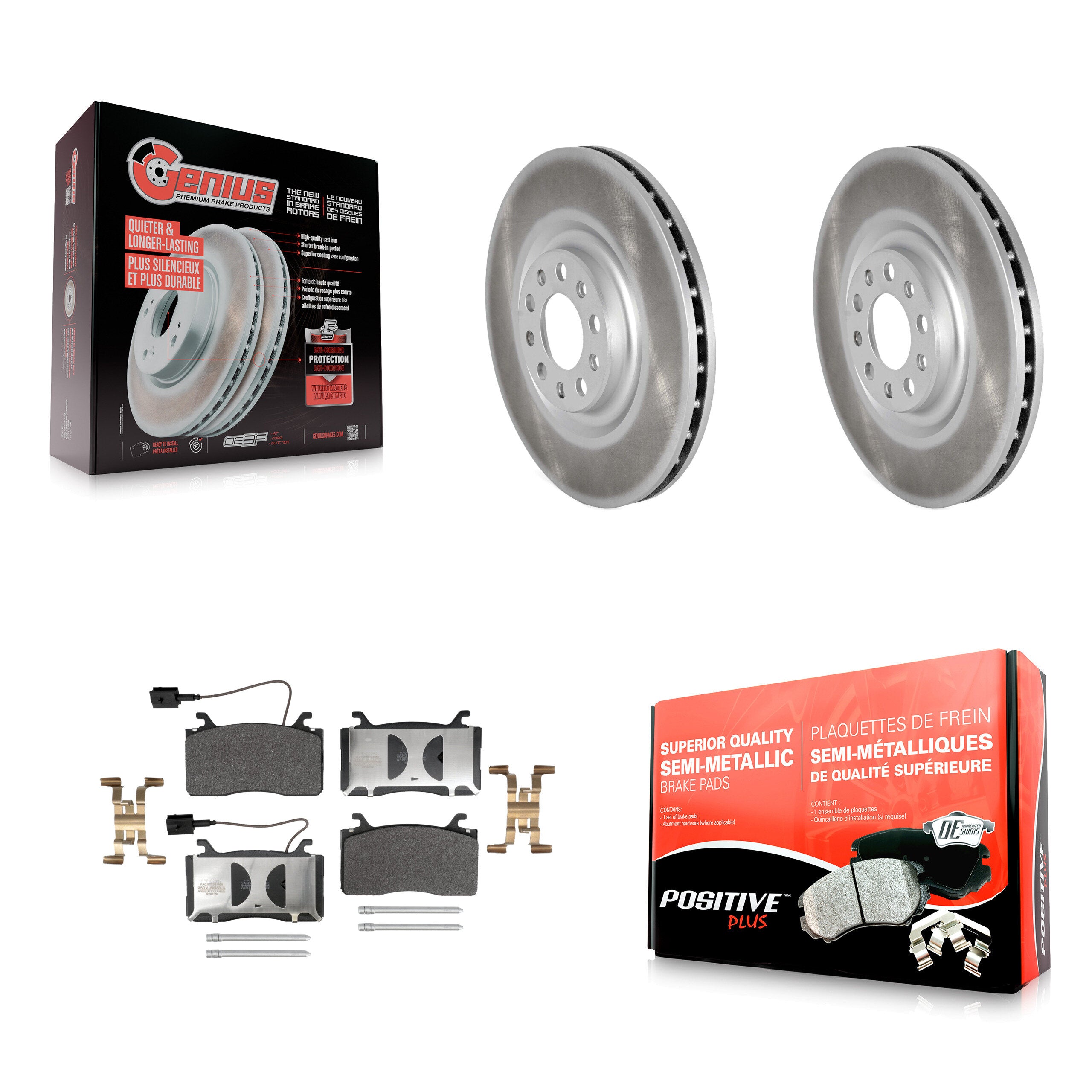 Transit Auto KGF-103022 Disc Brake Kit for 2017-2022 Alfa Romeo Stelvio, Alfa Romeo Giulia - Front