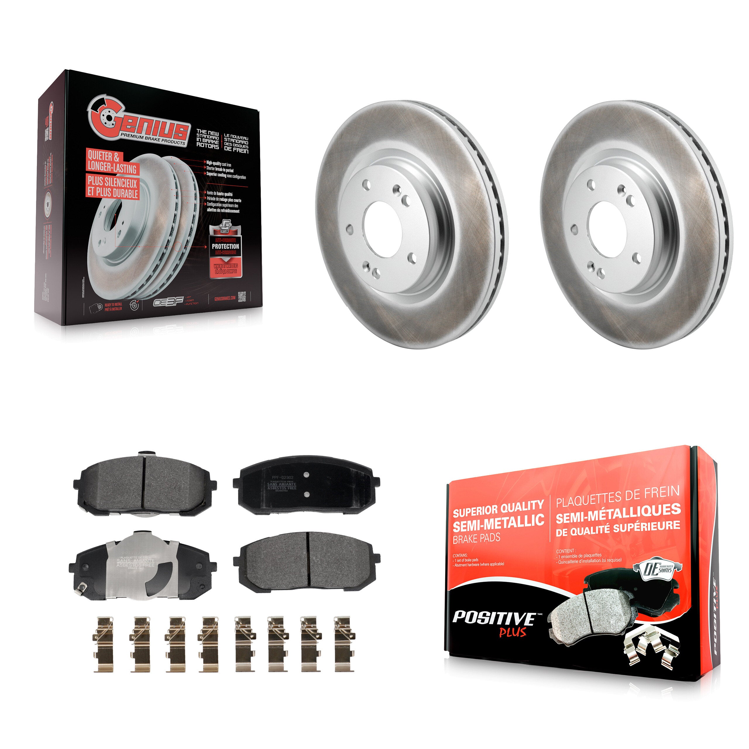 Transit Auto KGF-103039 Disc Brake Kit for 2020-2025 Hyundai Elantra, Hyundai Sonata and More - Front