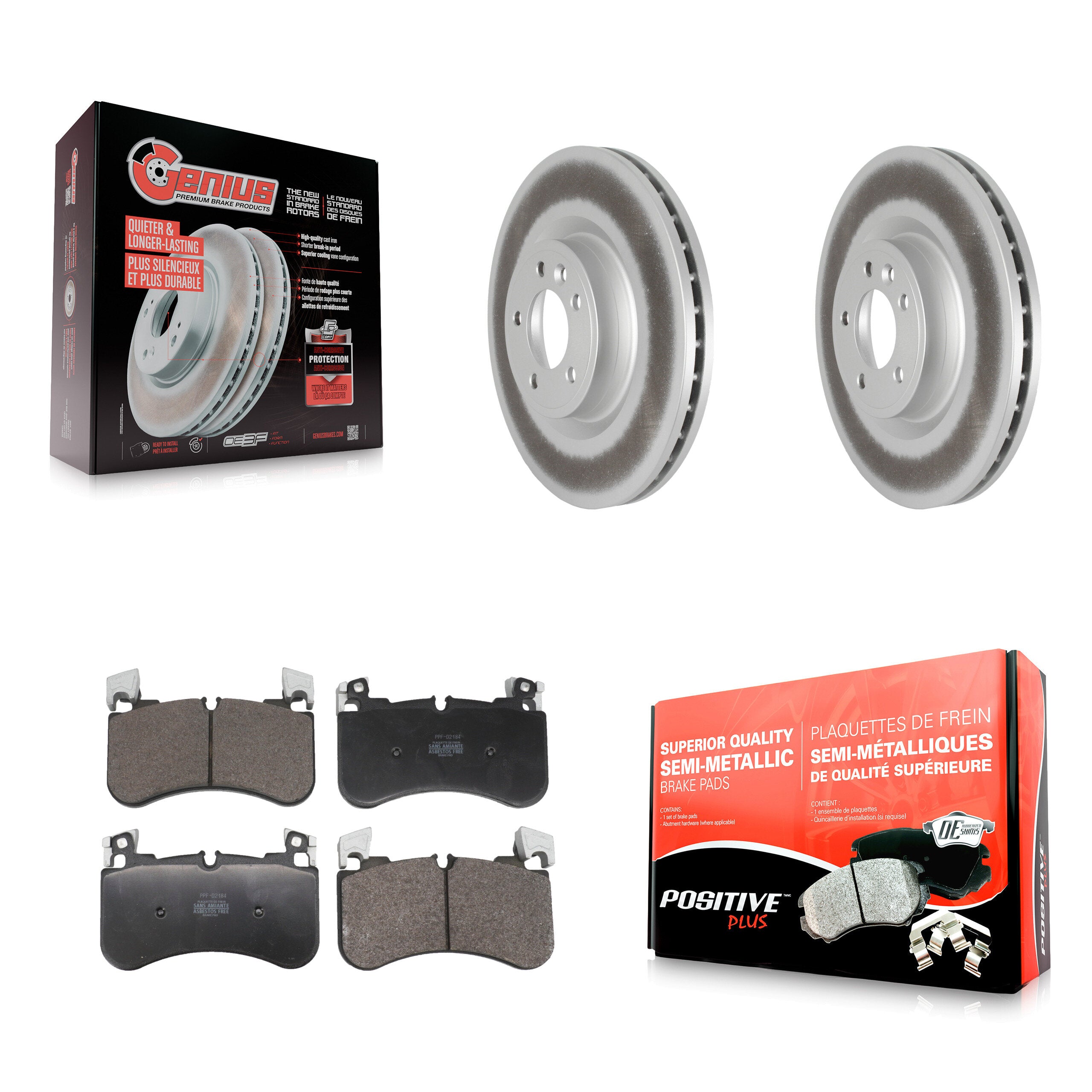 Transit Auto KGF-103044 Disc Brake Kit for 2018-2022 Land Rover Range Rover, Land Rover Range Rover Sport, Land Rover Discovery - Front