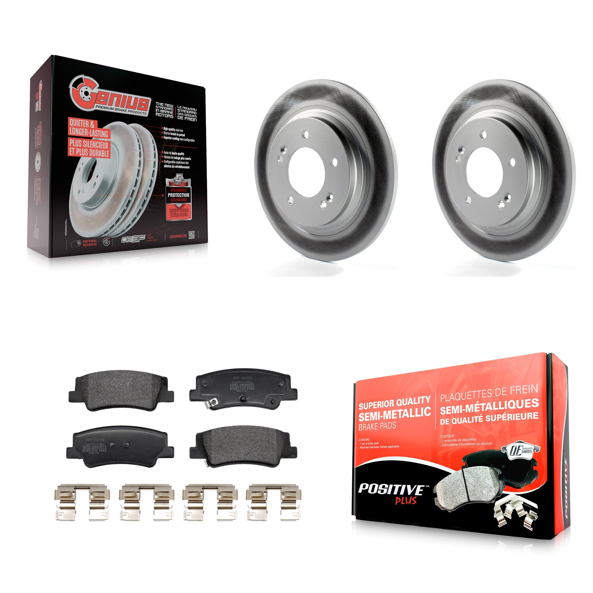 Transit Auto KGF-103058 Disc Brake Kit for 2020-2025 Hyundai Sonata, Kia Niro EV, Kia K5 - Rear