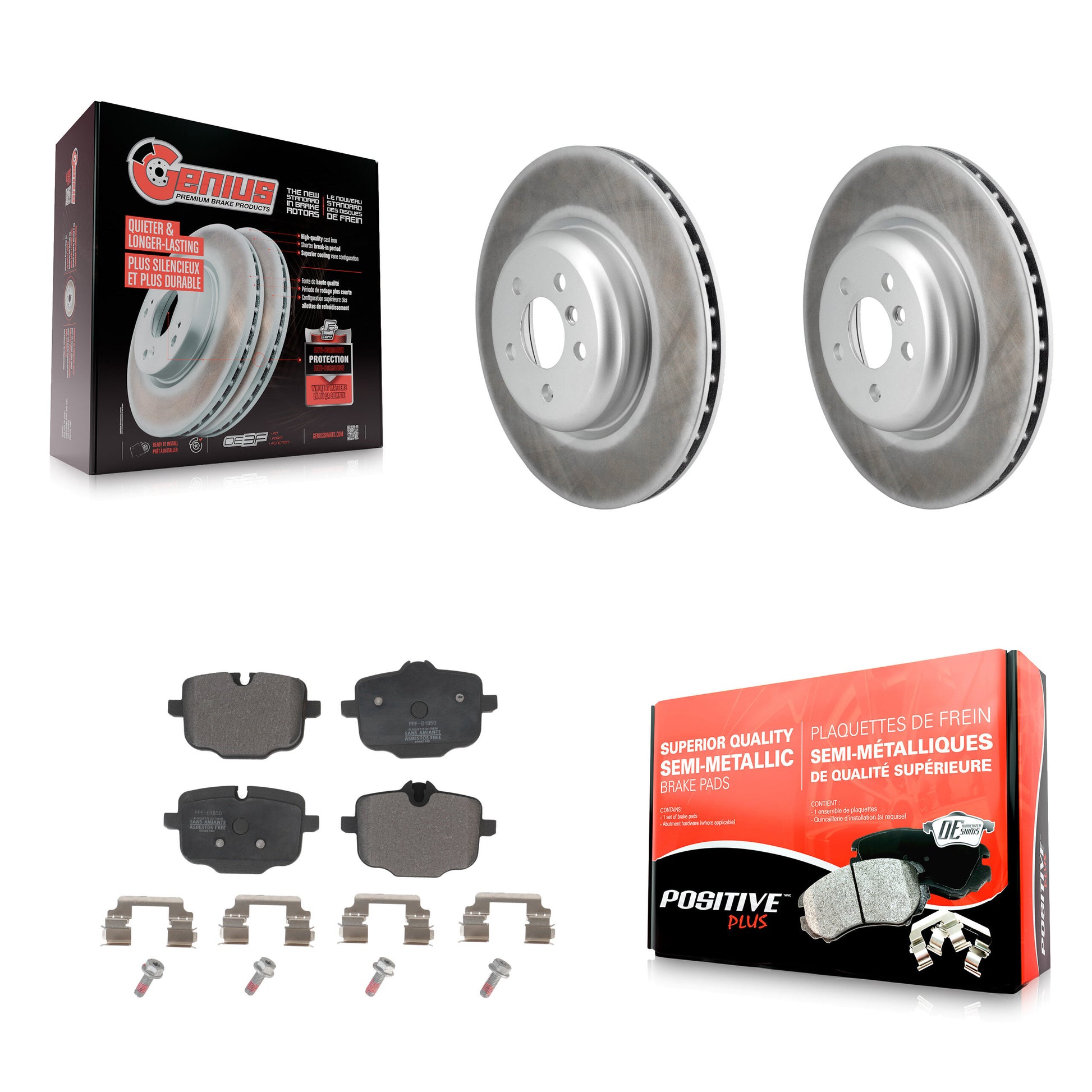 Transit Auto KGF-103063 Disc Brake Kit for 2016-2022 BMW iX, BMW 540i xDrive and More - Rear