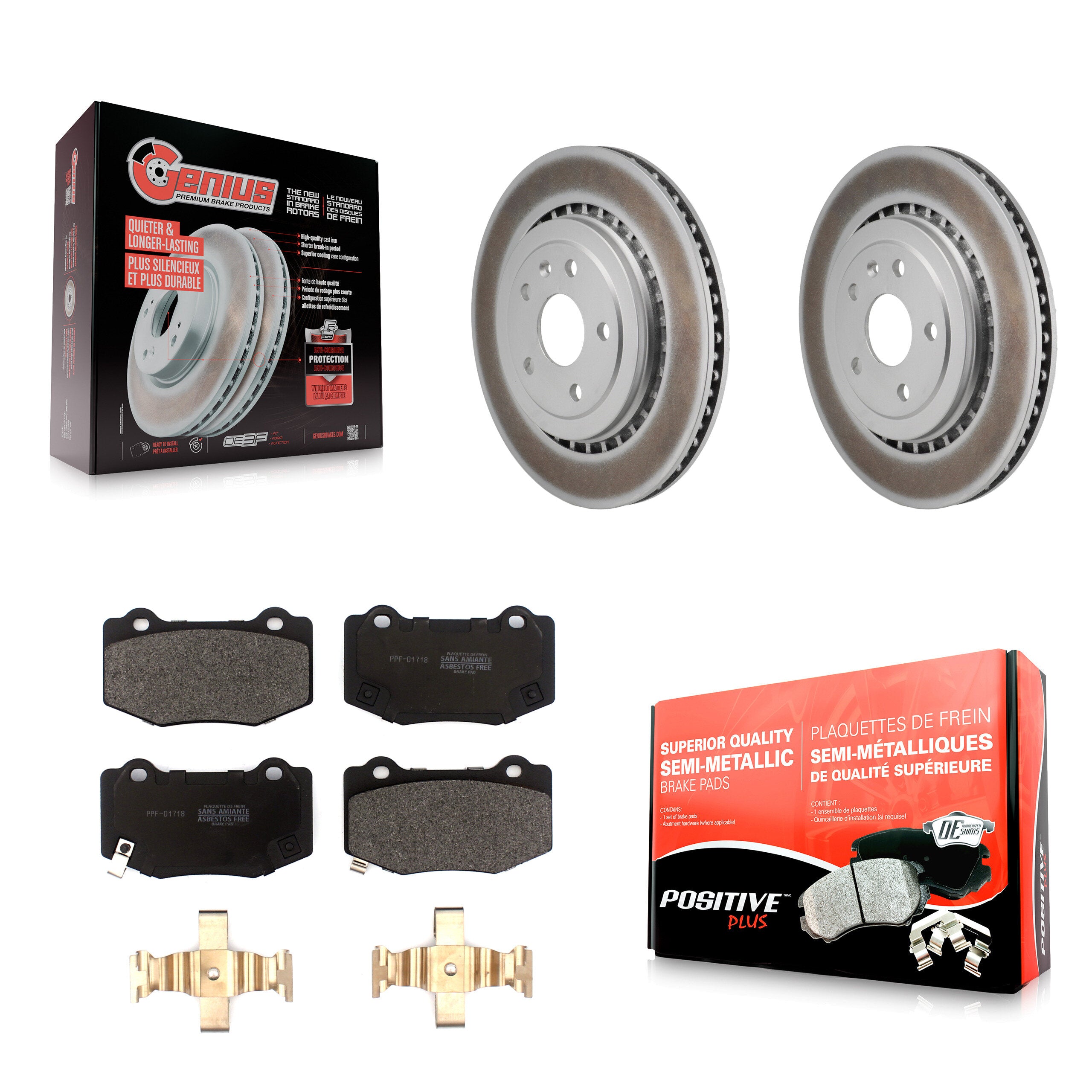 Transit Auto KGF-103066 Disc Brake Kit for 2016-2021 Chevrolet Camaro, Cadillac ATS - Rear