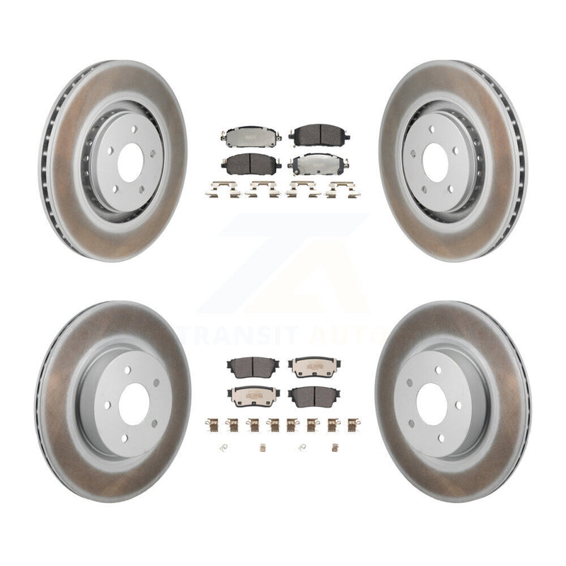 Transit Auto KGF-103154 Disc Brake Kit for 2022-2023 INFINITI QX60, Mitsubishi Outlander, Nissan Pathfinder - Front and Rear