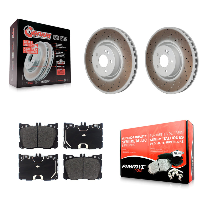 Transit Auto KGF-103209 Disc Brake Kit for 2016-2023 Mercedes-Benz C43 AMG, Mercedes-Benz E450 and More - Front