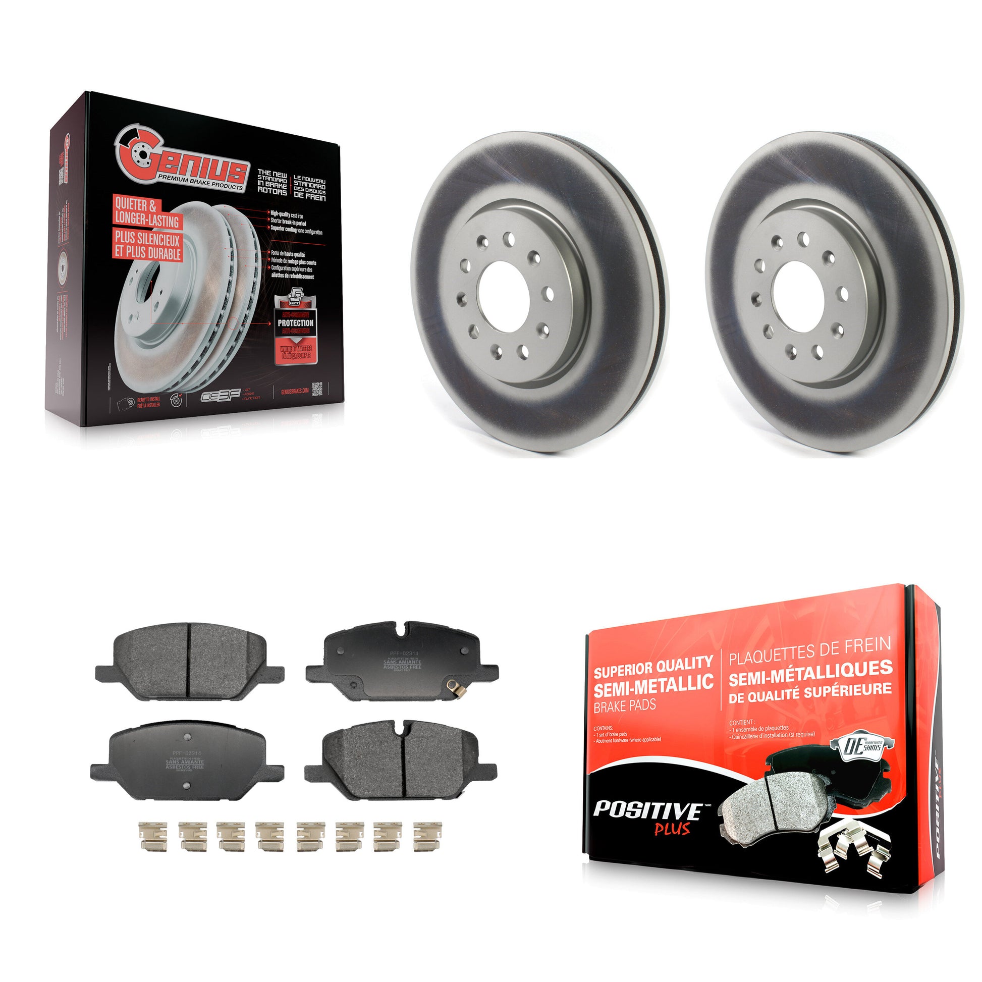Transit Auto KGF-103240 Disc Brake Kit for 2020-2021 Chevrolet Equinox, GMC Terrain - Front