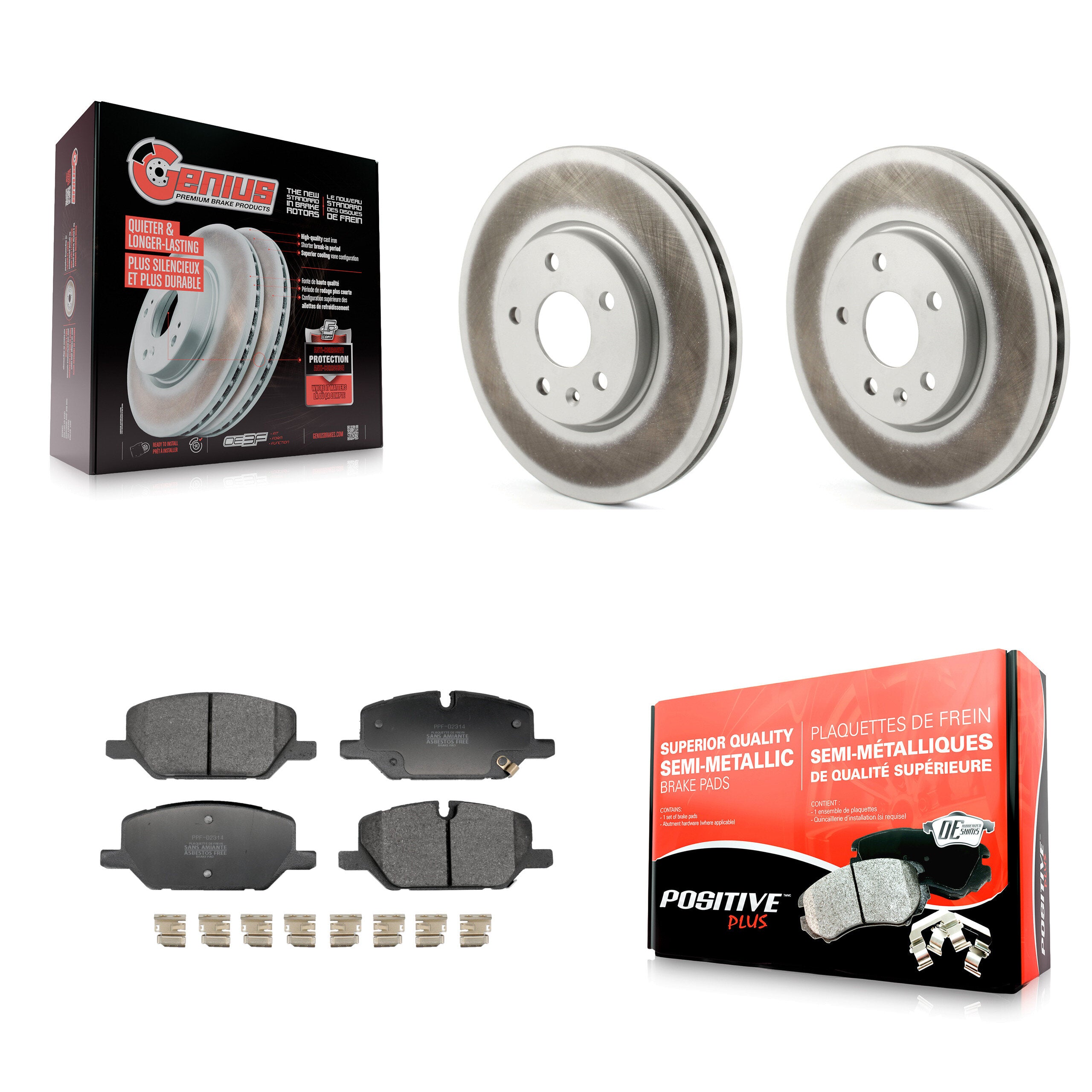 Transit Auto KGF-103242 Disc Brake Kit for 2020-2023 Buick Envision, Cadillac XT4 - Front
