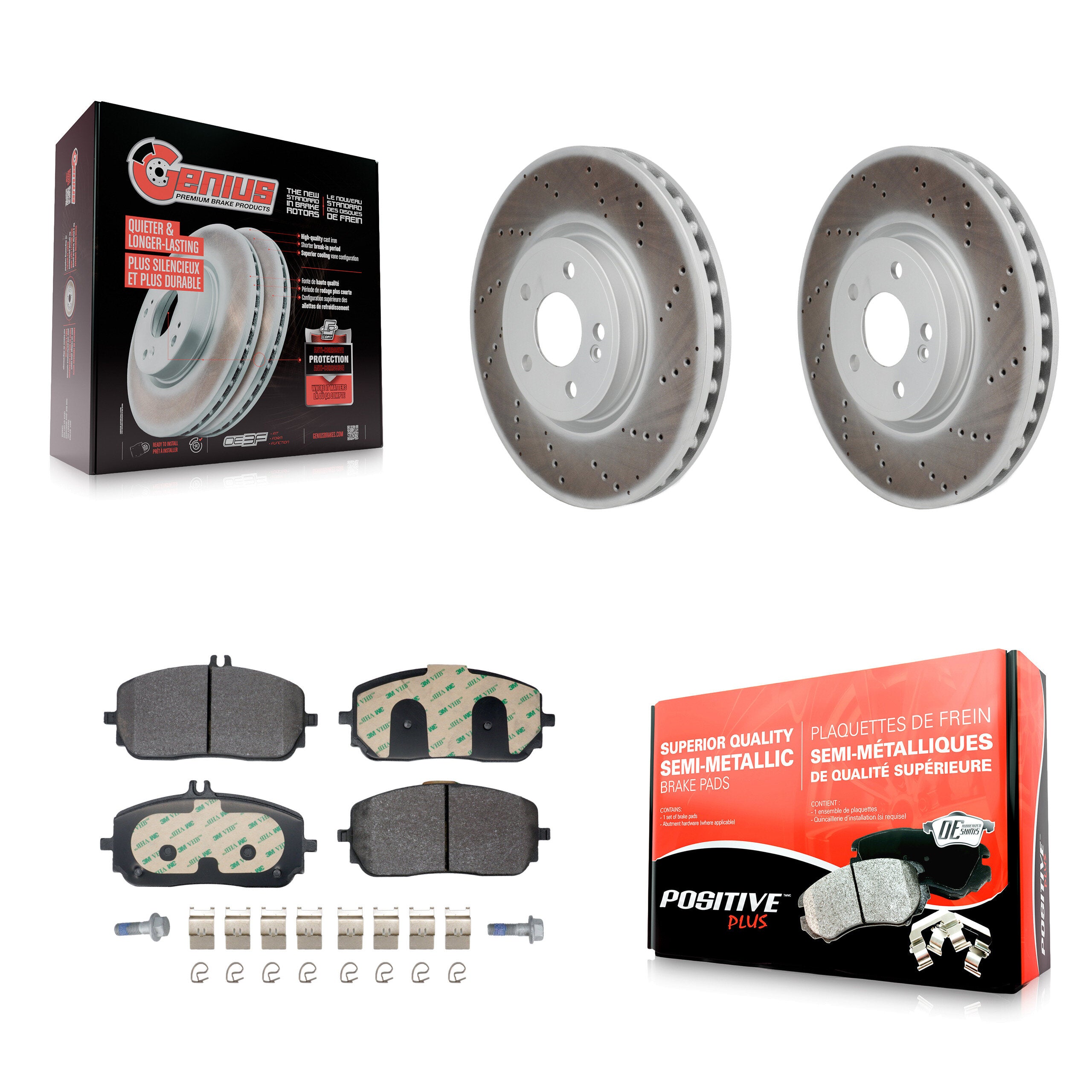 Transit Auto KGF-103246 Disc Brake Kit for 2019-2023 Mercedes-Benz EQB 300, Mercedes-Benz EQB 350 and More - Front