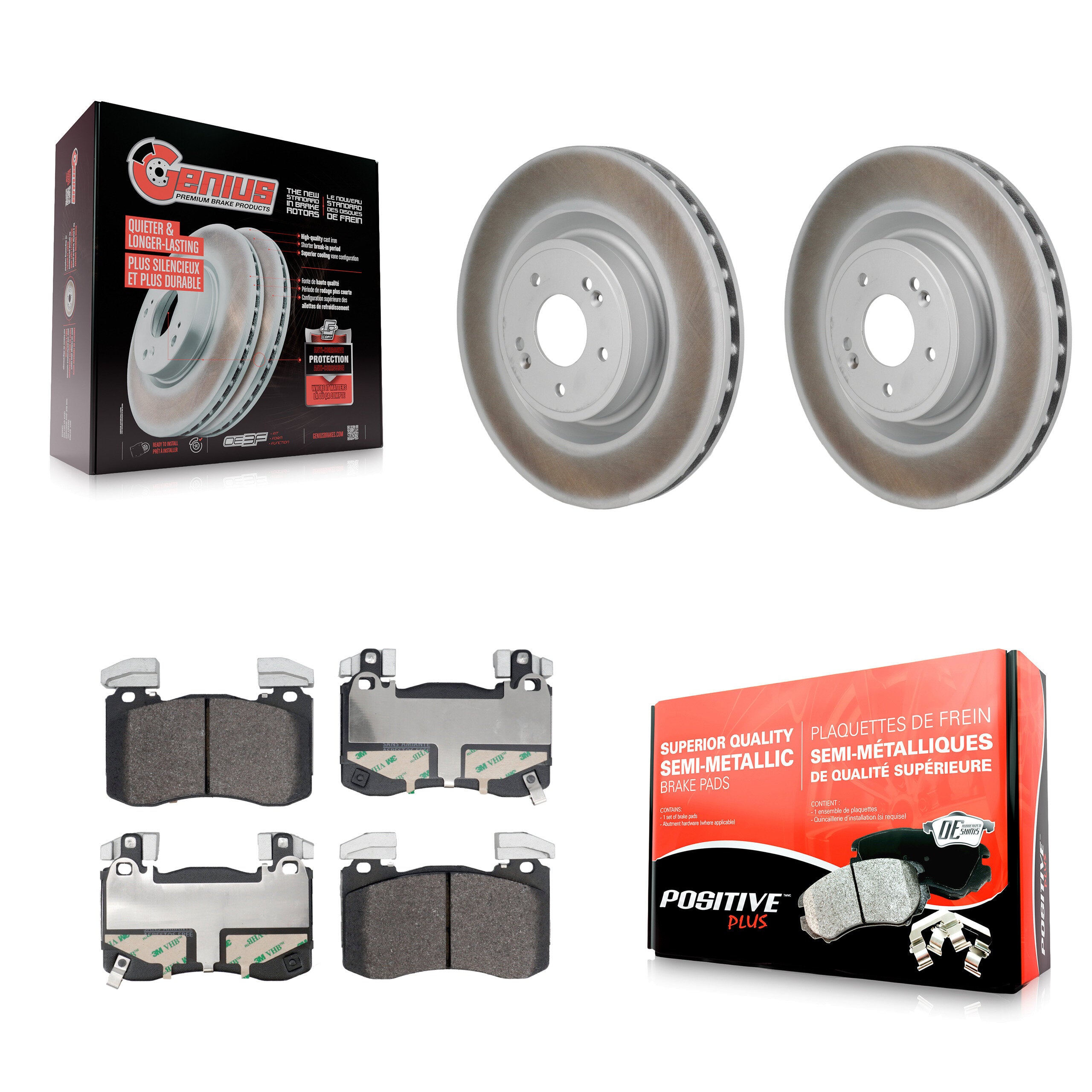 Transit Auto KGF-103253 Disc Brake Kit for 2018-2023 Genesis G70, Kia Stinger - Front