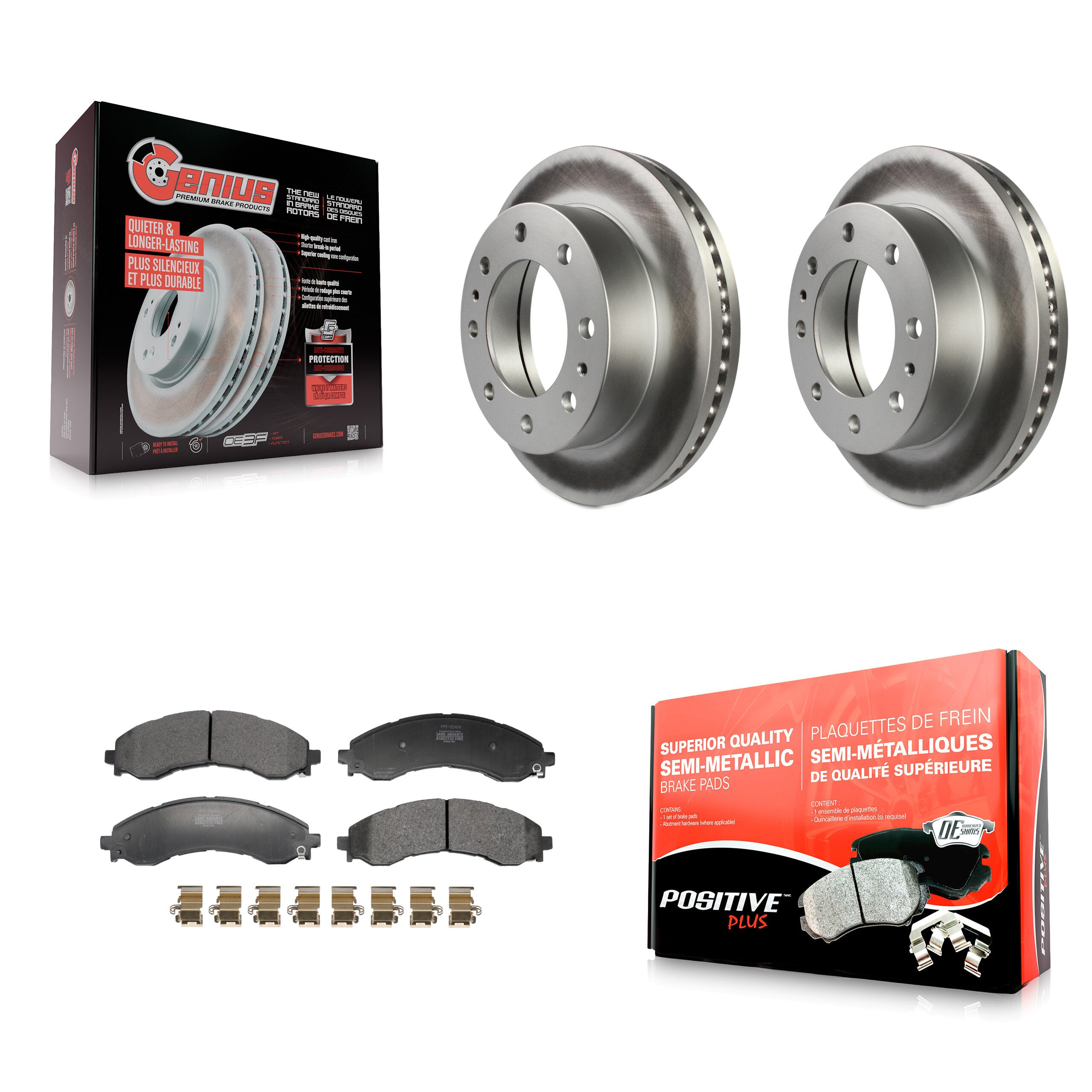 Transit Auto KGF-103257 Disc Brake Kit for 2021-2024 Chevrolet Express 3500, Chevrolet Express 4500 and More - Front