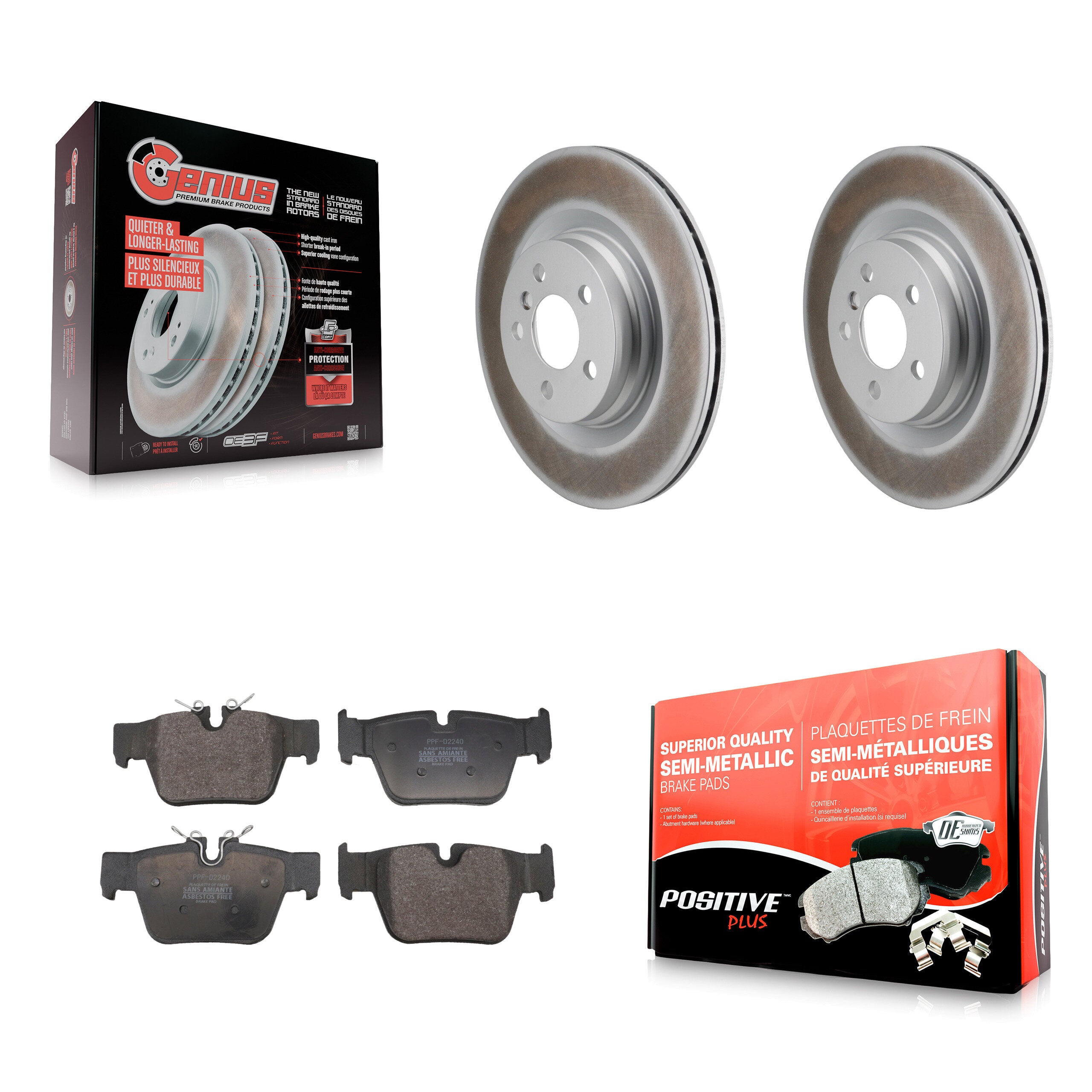 Transit Auto KGF-103272 Disc Brake Kit for 2019-2023 BMW M235i xDrive Gran Coupe, Mini Cooper Clubman and More - Rear