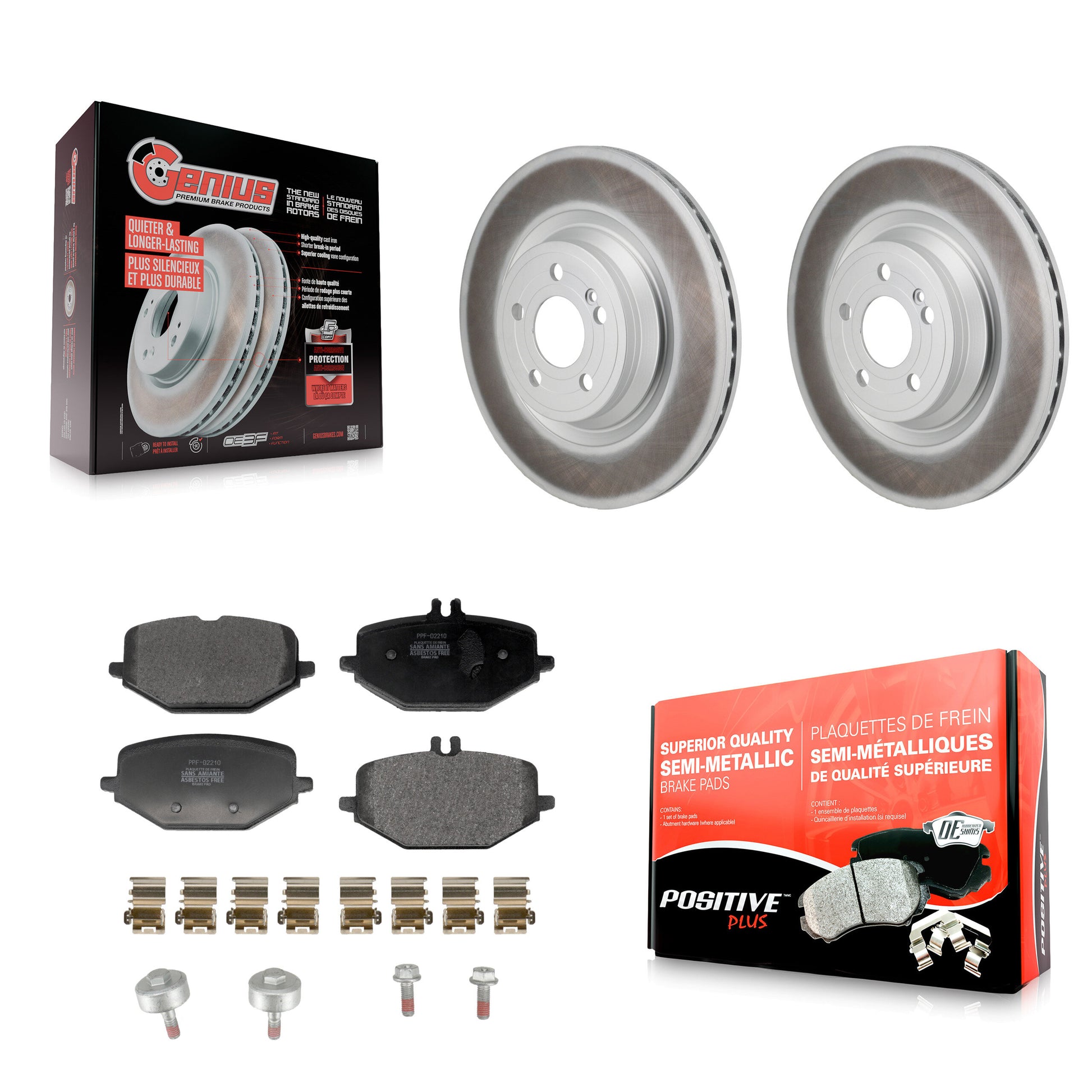 Transit Auto KGF-103303 Disc Brake Kit for 2020-2023 Mercedes-Benz Maybach GLS600, Mercedes-Benz GLE350 and More - Rear