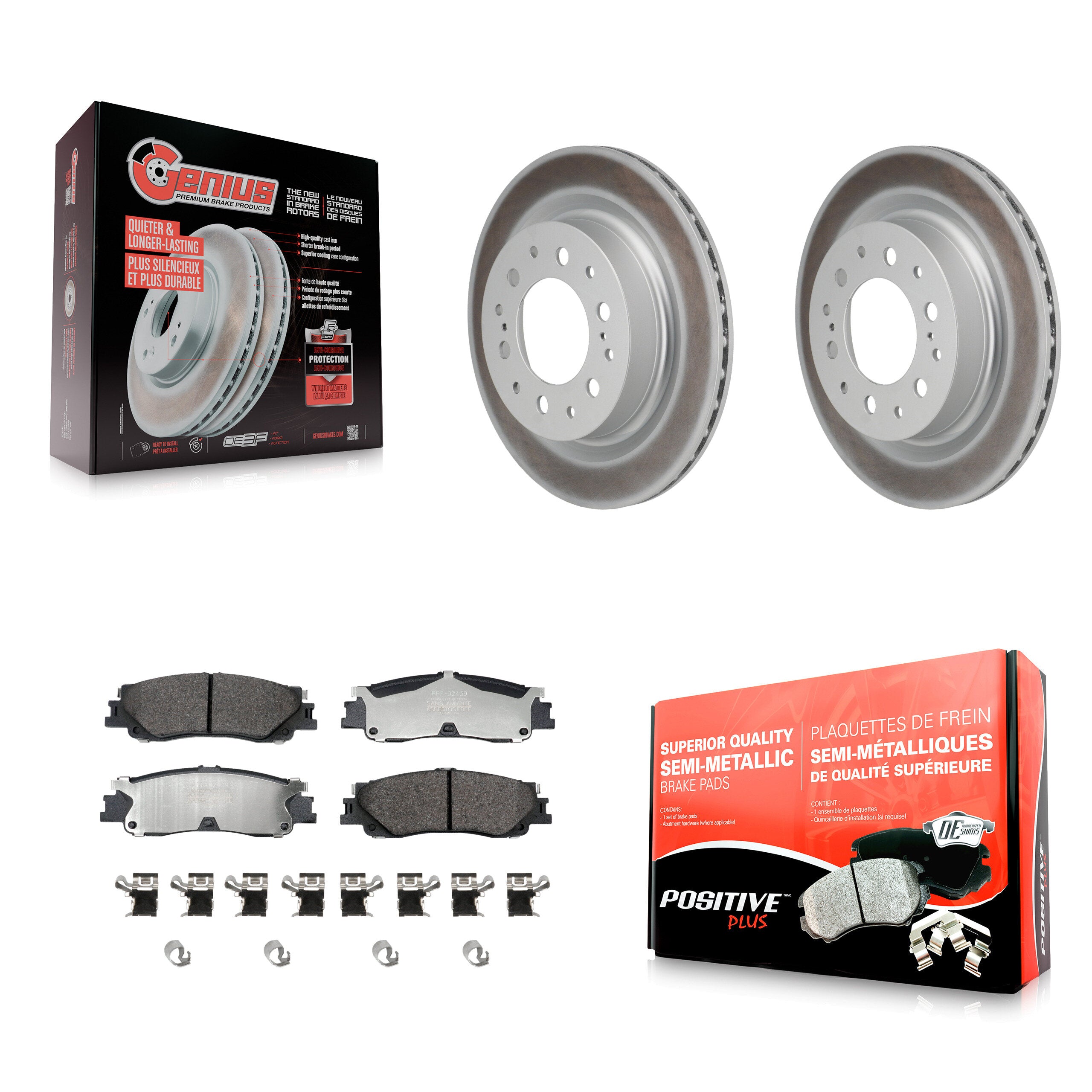 Transit Auto KGF-103313 Disc Brake Kit for 2022-2024 Toyota Sequoia, Lexus LX600, Toyota Tundra - Rear