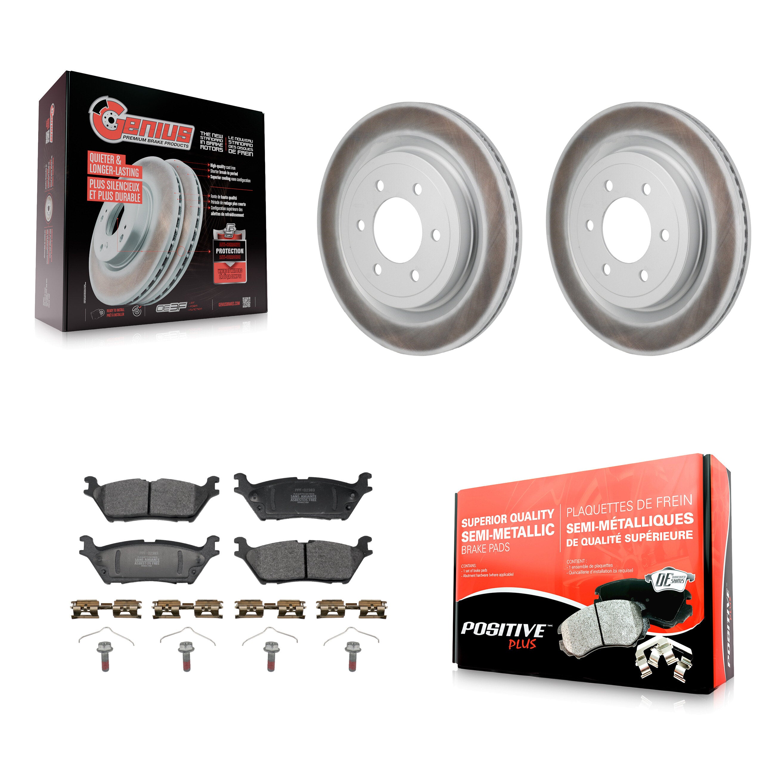 Transit Auto KGF-103319 Disc Brake Kit for 2021-2025 Ford F-150 Lightning, Ford F-150 - Rear