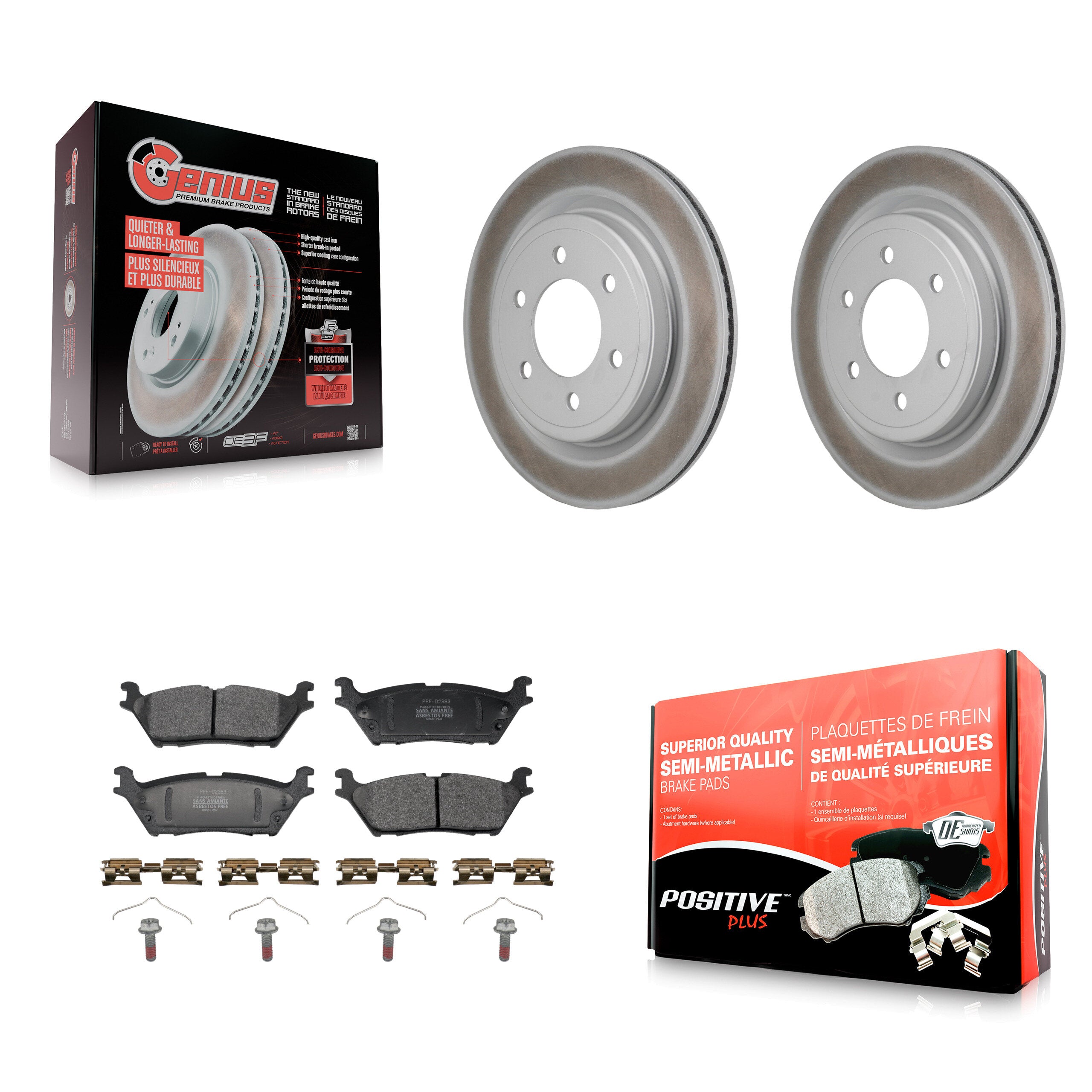 Transit Auto KGF-103320 Disc Brake Kit for 2021-2025 Ford F-150 Lightning, Ford Expedition and More - Rear