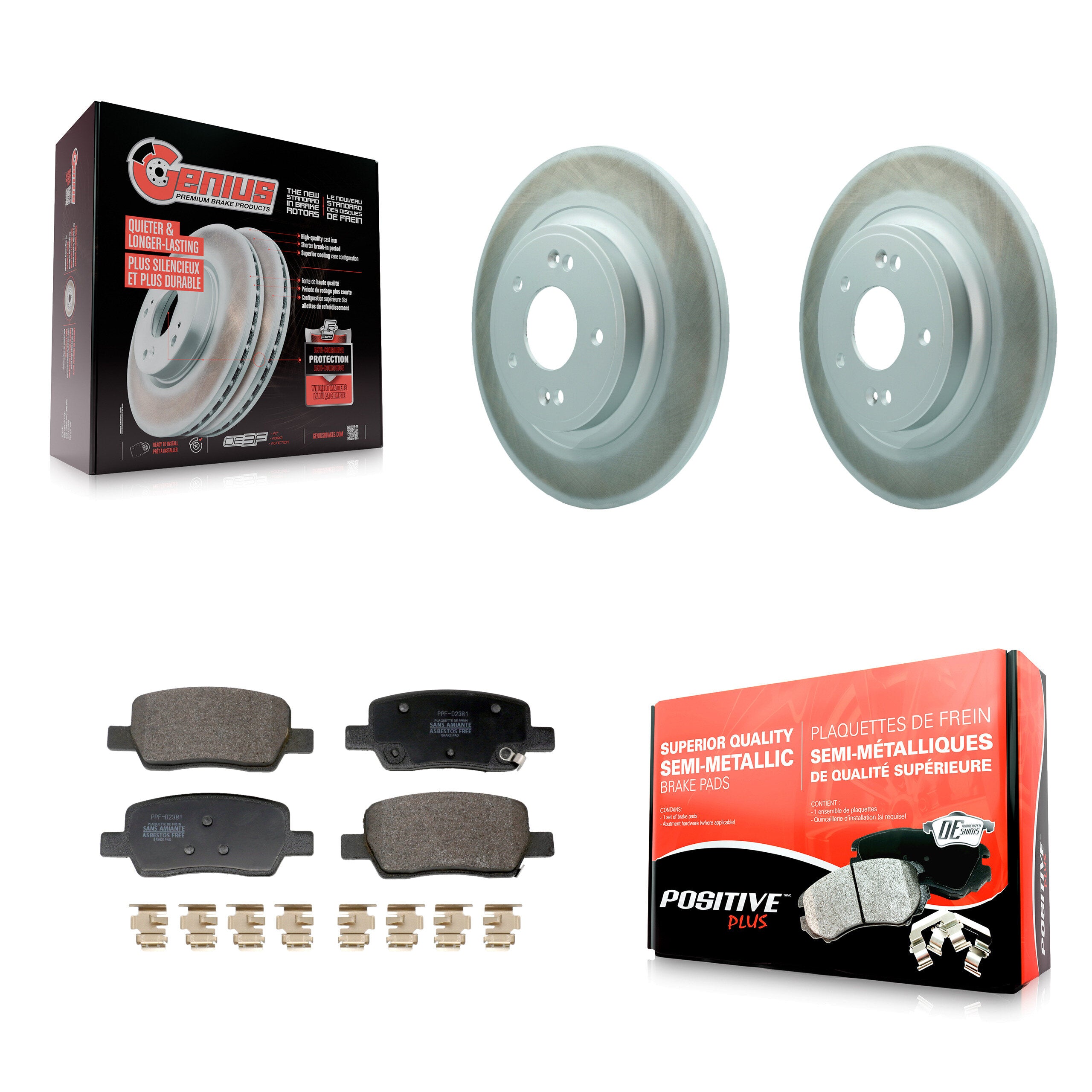 Transit Auto KGF-103322 Disc Brake Kit for 2021-2024 Kia Sorento, Hyundai Santa Fe - Rear
