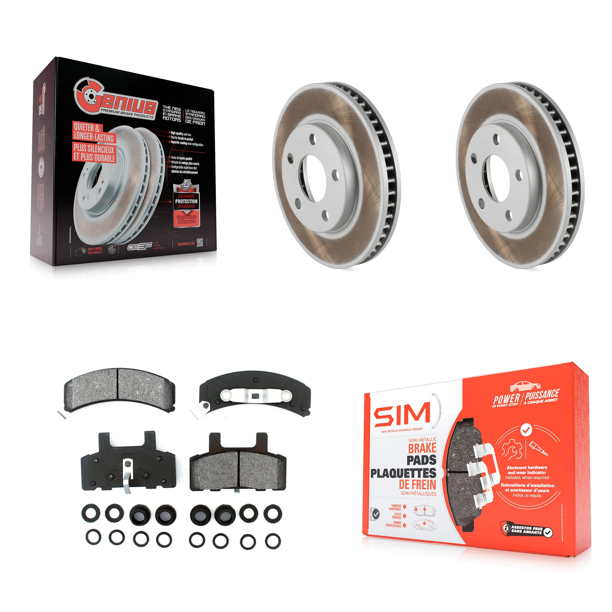 Transit Auto KGS-100004 Disc Brake Kit for 1990-1993 Cadillac 60 Special, Cadillac Commercial Chassis and More - Front