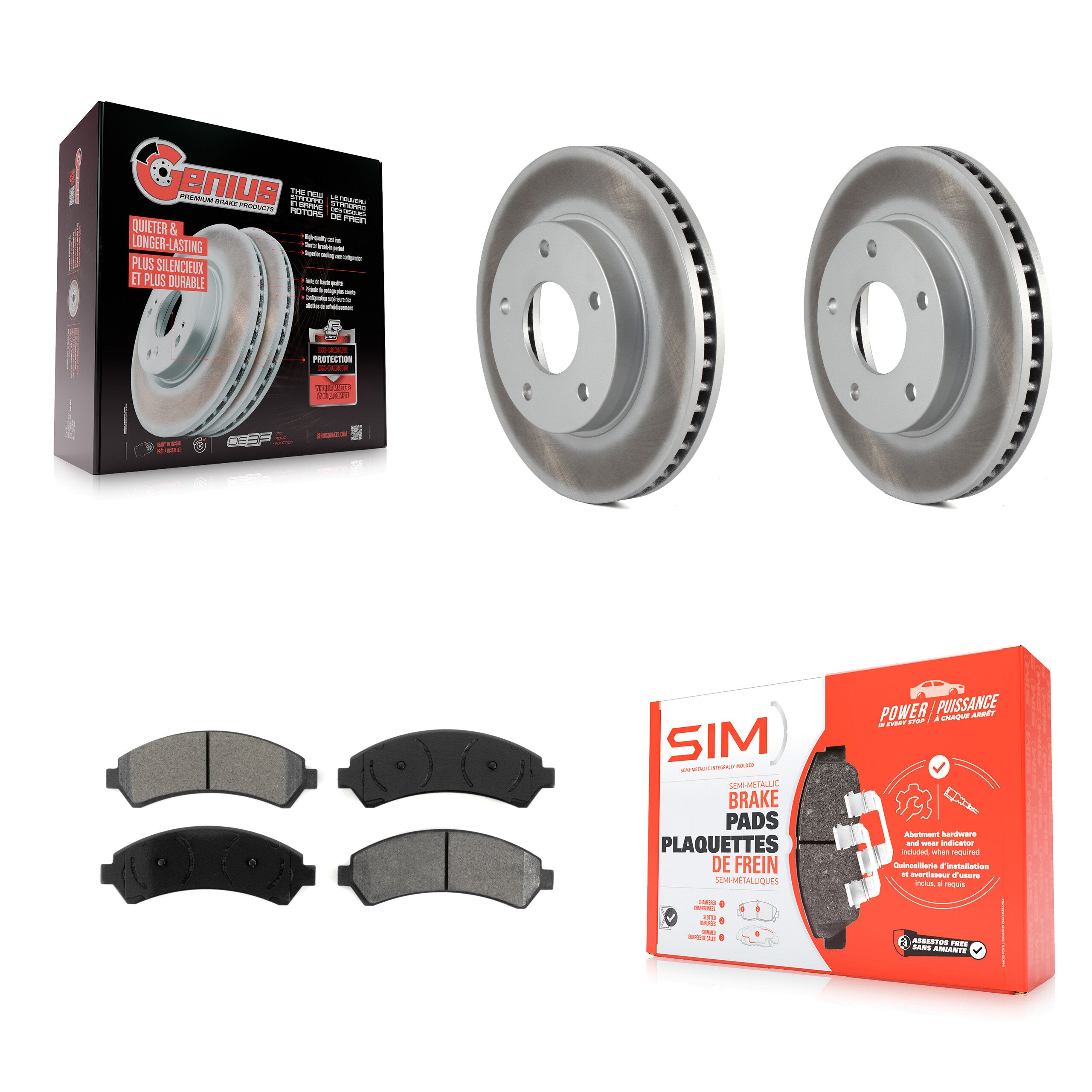 Transit Auto KGS-100010 Disc Brake Kit for 1997-2005 Chevrolet S10, GMC Sonoma and More - Front