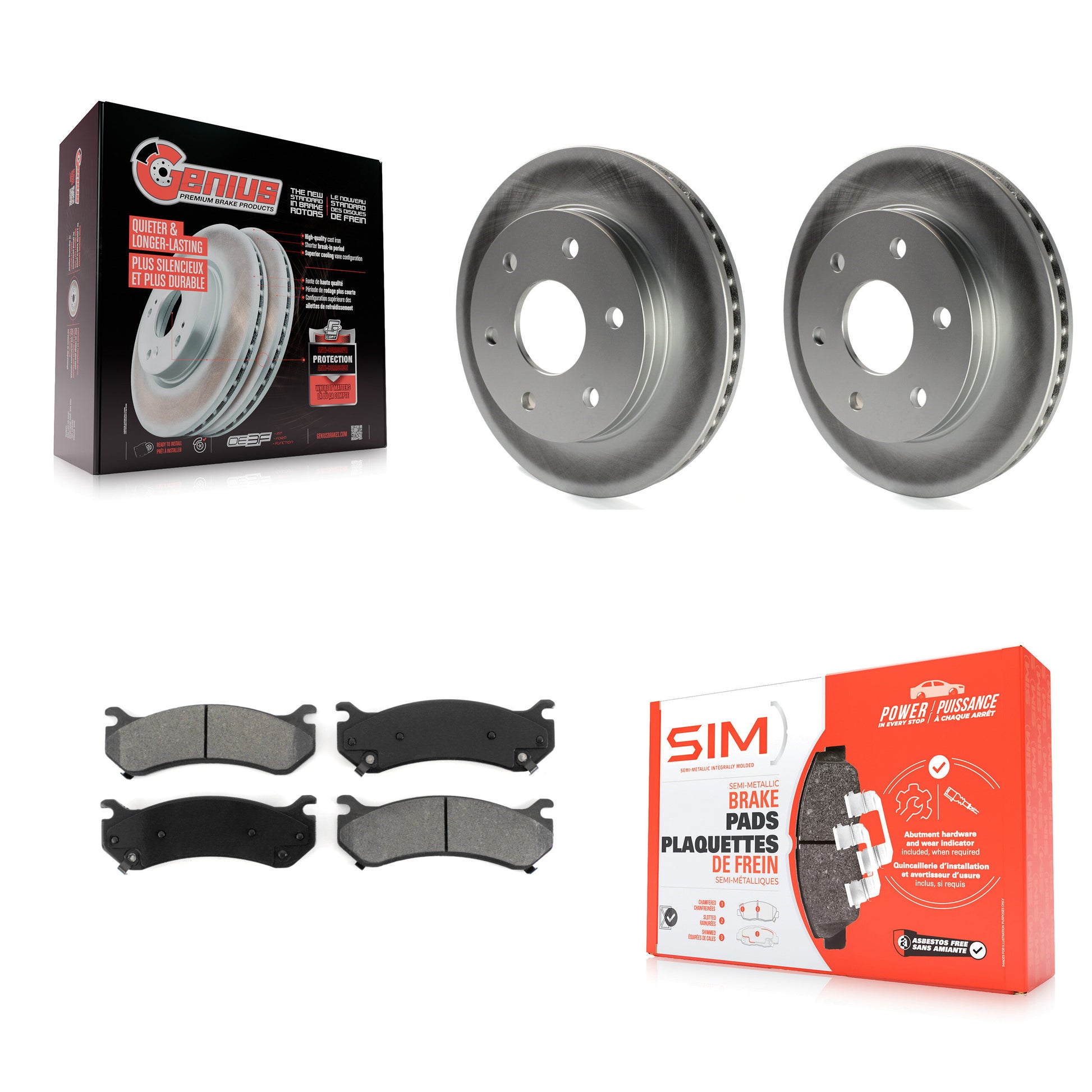 Transit Auto KGS-100013 Disc Brake Kit for 1999-2008 Chevrolet Silverado 1500 Classic, GMC Sierra 1500 Classic and More - Front