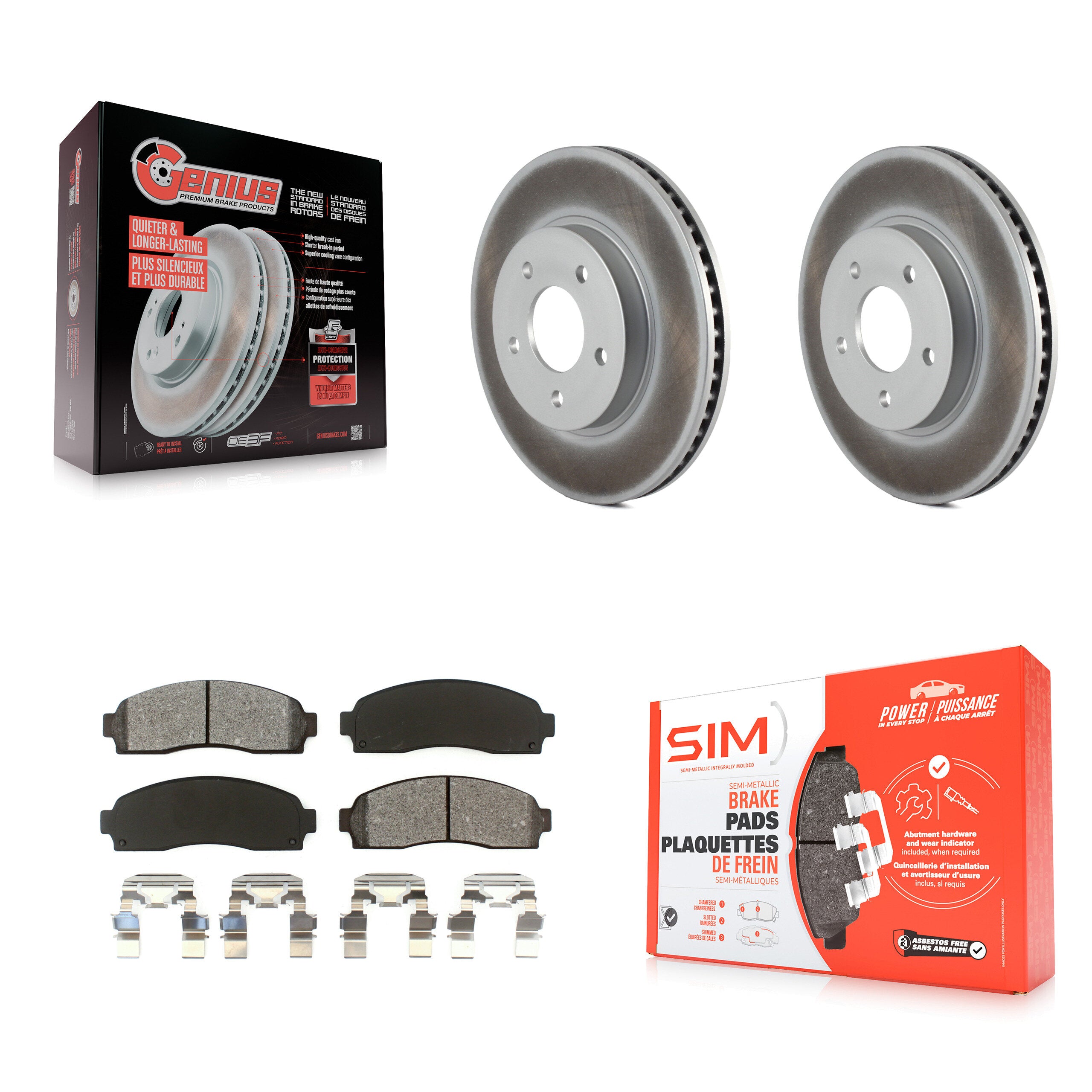 Transit Auto KGS-100022 Disc Brake Kit for 2002-2007 Pontiac Torrent, Chevrolet Equinox, Saturn Vue - Front