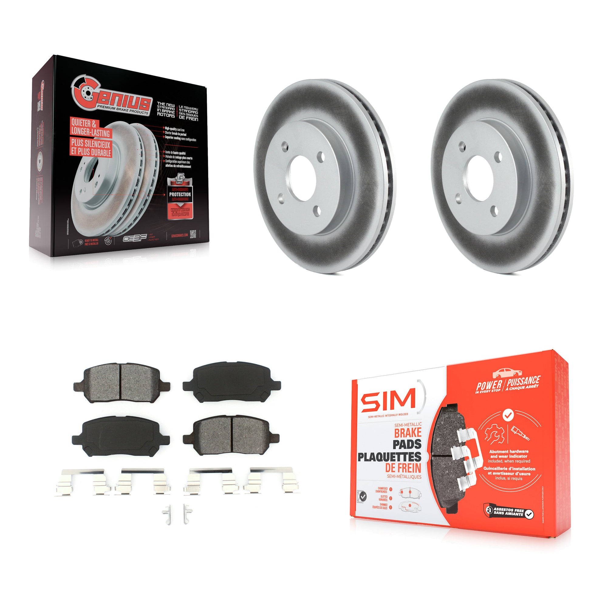 Transit Auto KGS-100024 Disc Brake Kit for 2003-2010 Chevrolet Cobalt, Pontiac G5 and More - Front