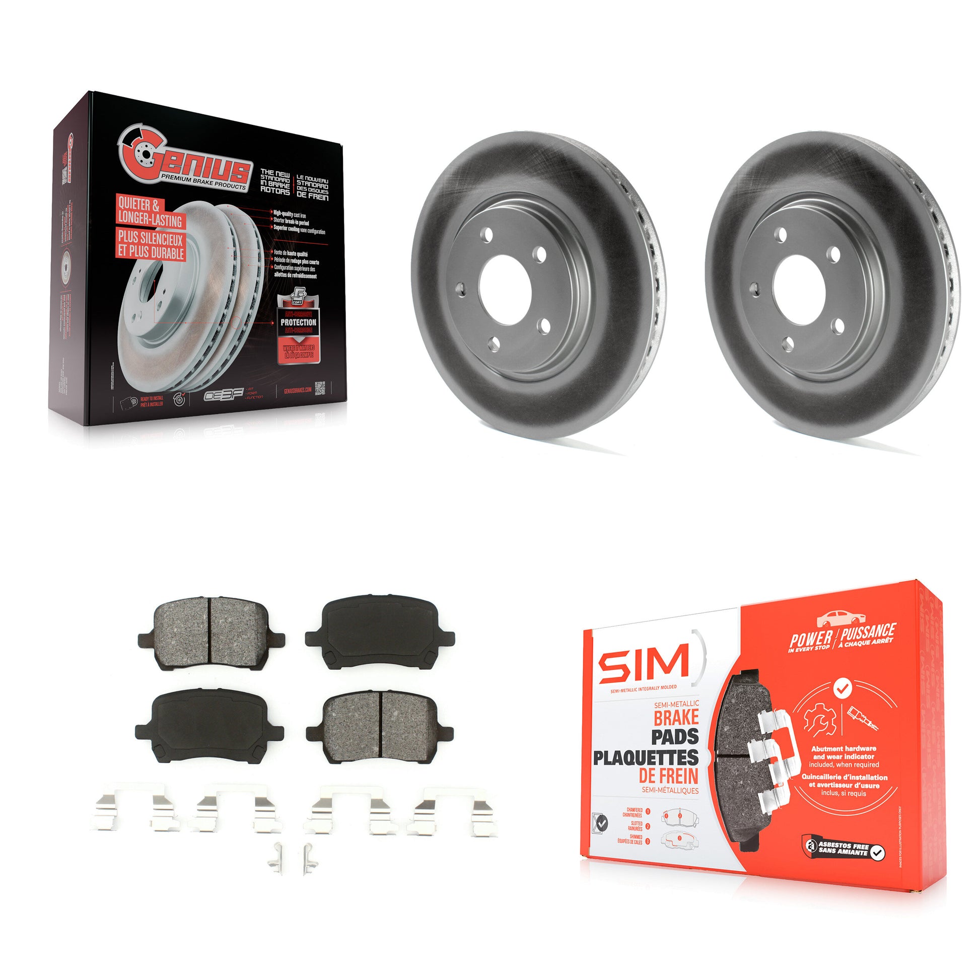 Transit Auto KGS-100026 Disc Brake Kit for 2004-2012 Chevrolet Malibu, Pontiac G5 and More - Front