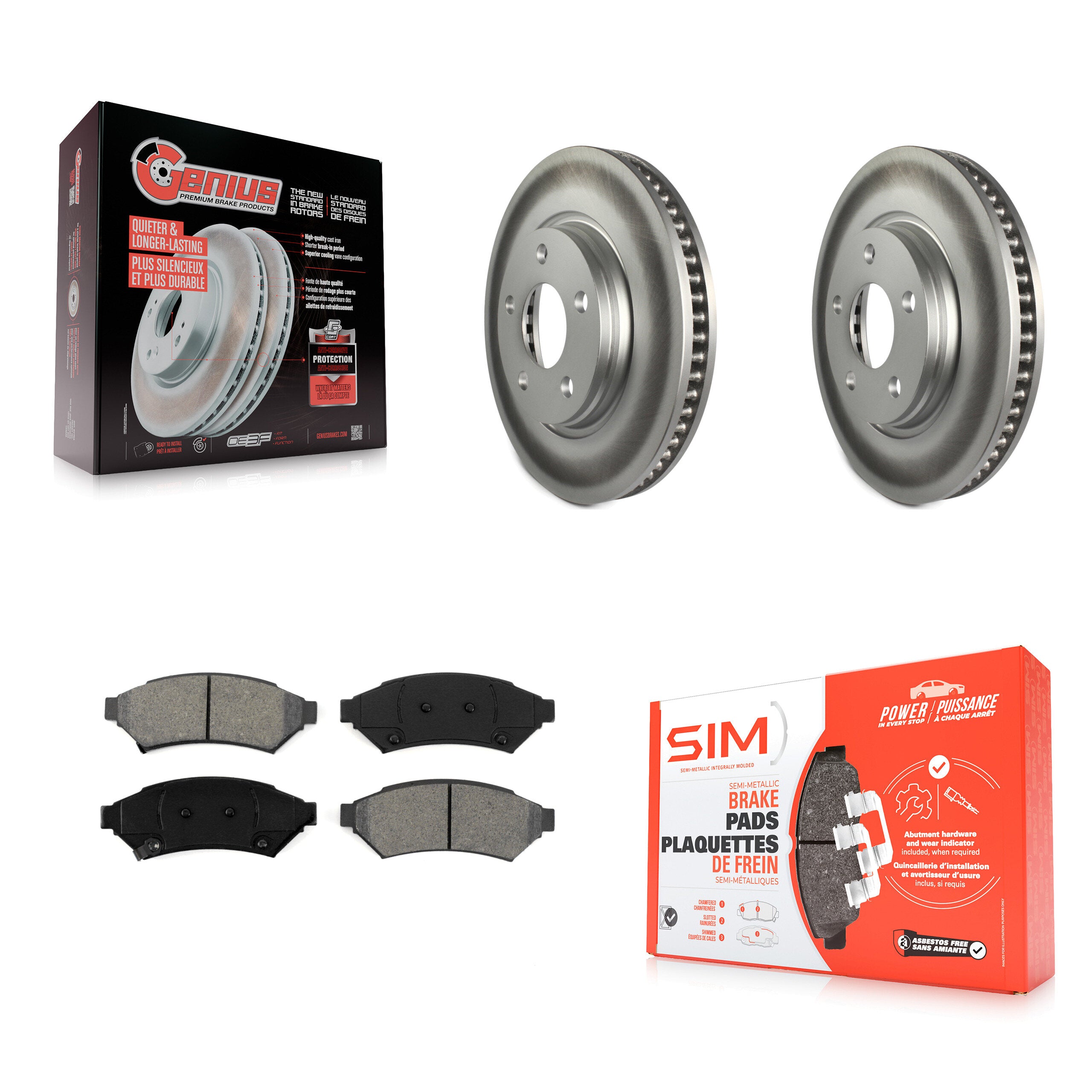 Transit Auto KGS-100029 Disc Brake Kit for 2004-2009 Buick Allure, Buick LaCrosse and More - Front