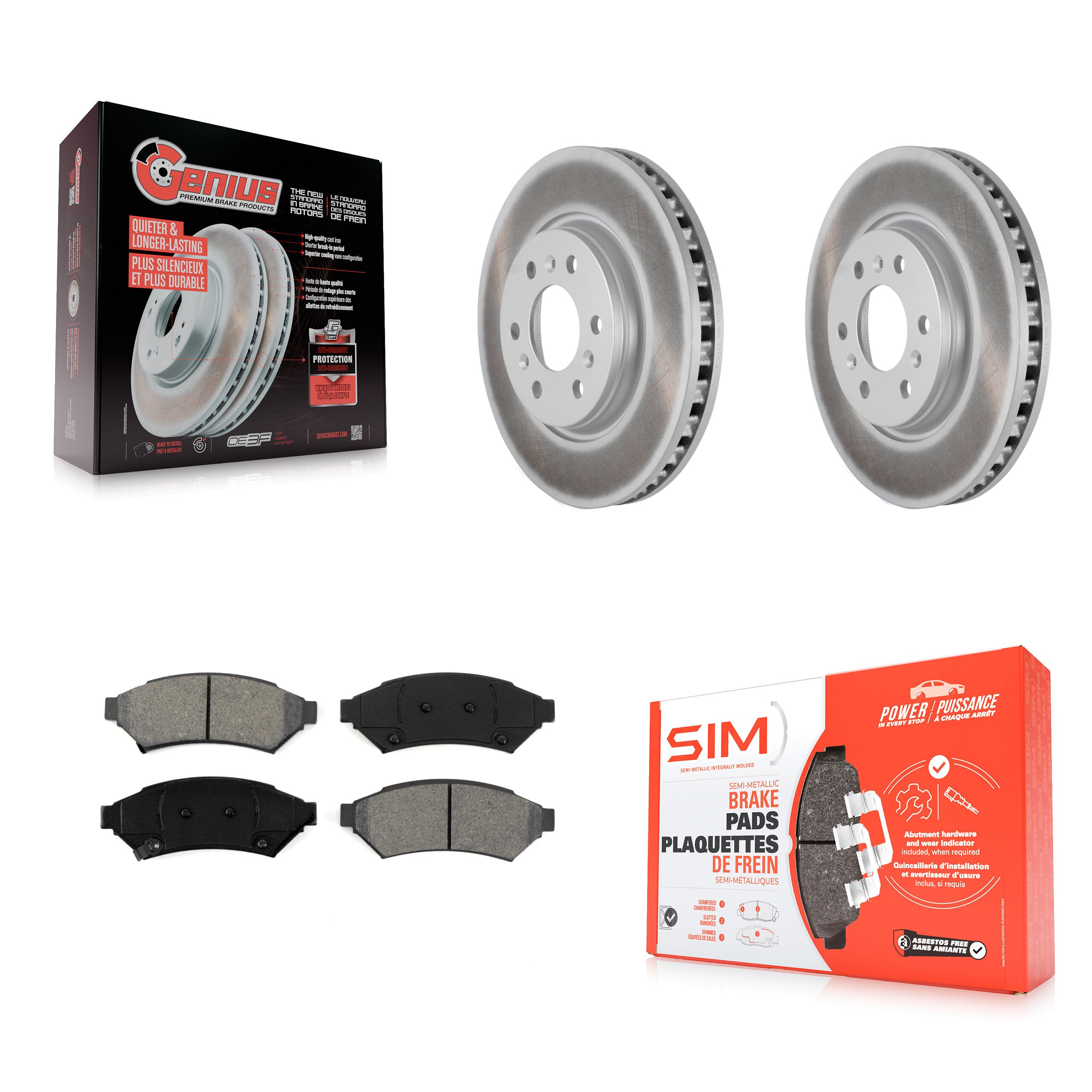 Transit Auto KGS-100041 Disc Brake Kit for 2006-2009 Buick Terraza, Chevrolet Uplander and More - Front