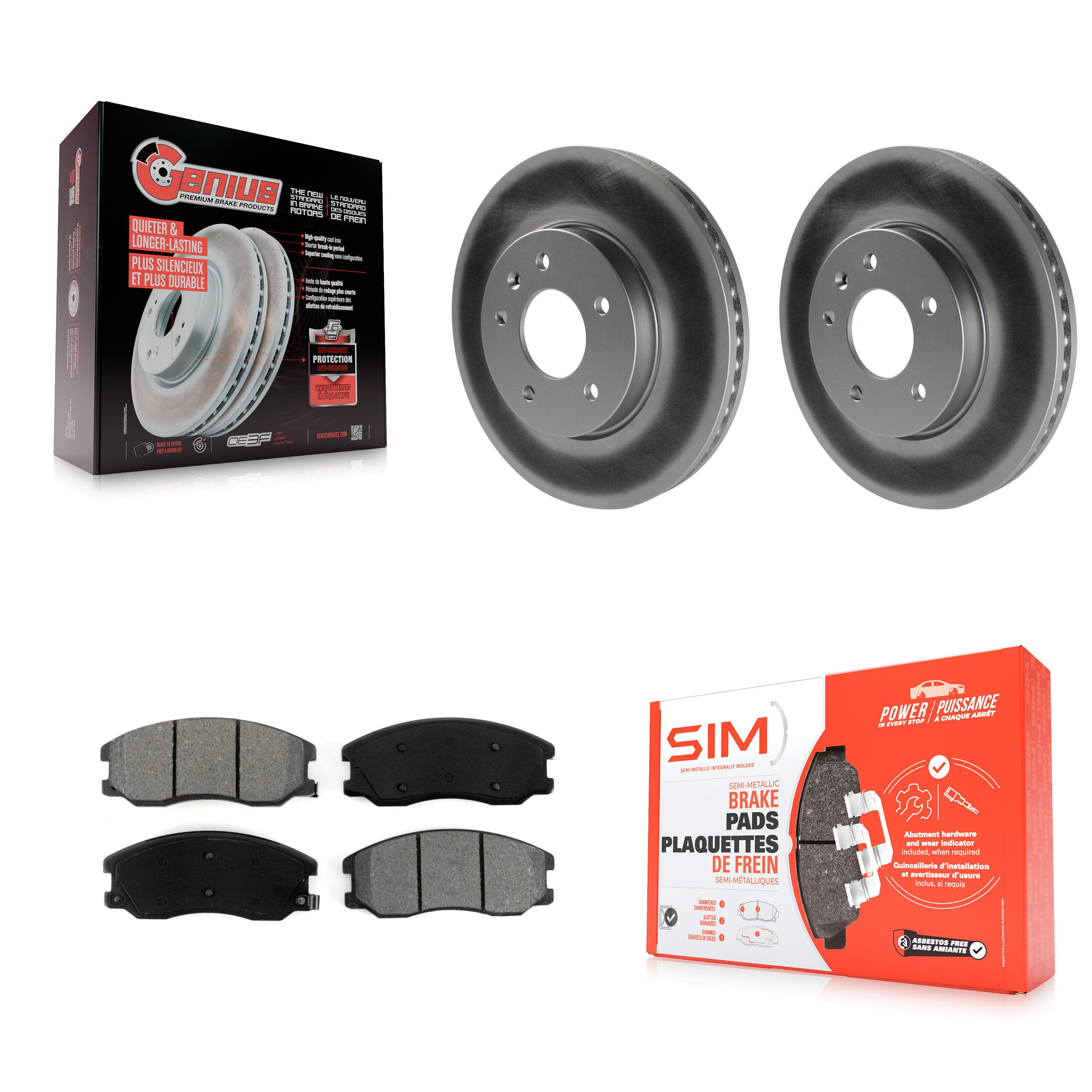 Transit Auto KGS-100047 Disc Brake Kit for 2007-2015 Chevrolet Captiva Sport, Saturn Vue and More - Front