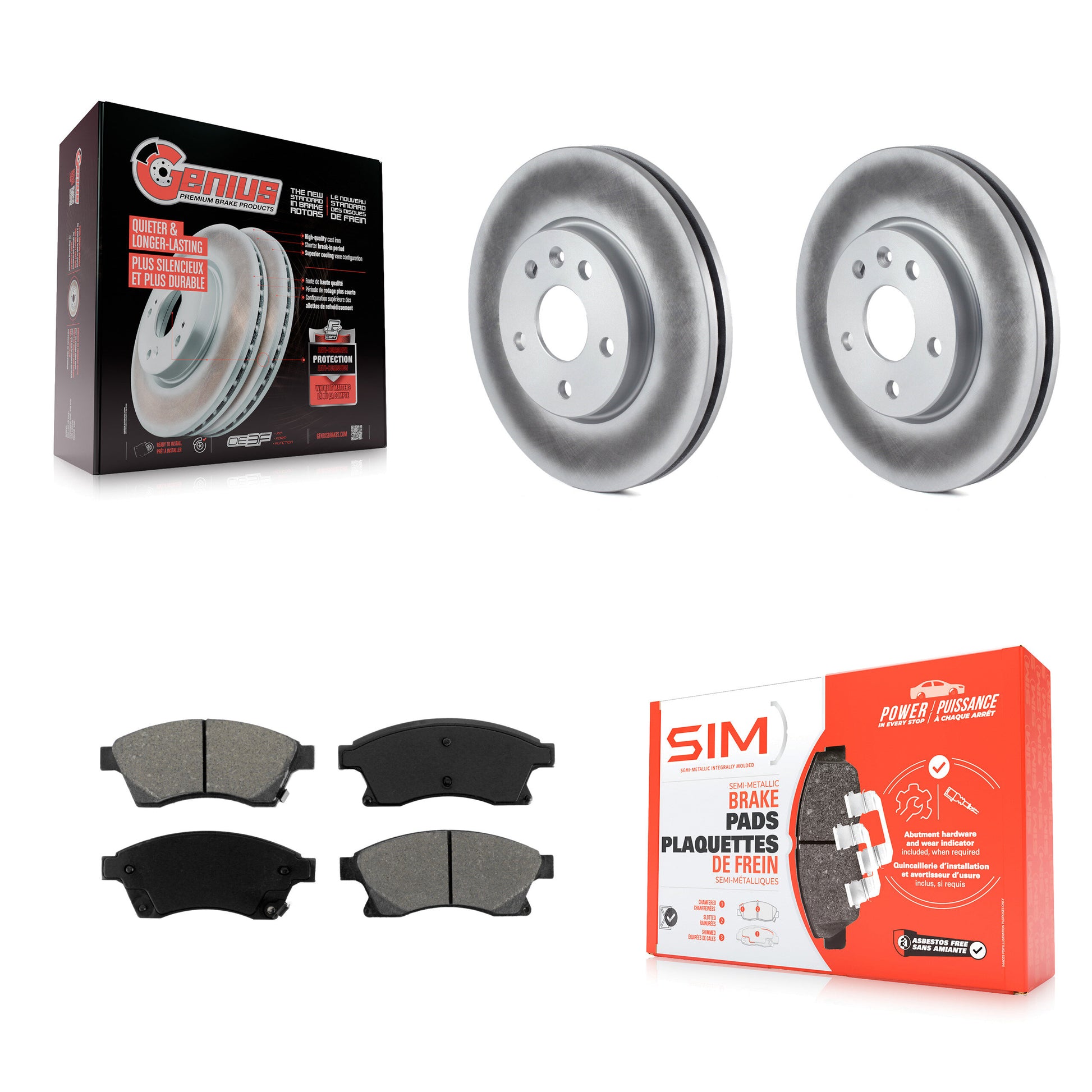 Transit Auto KGS-100056 Disc Brake Kit for 2011-2017 Chevrolet Cruze Limited, Chevrolet Sonic, Chevrolet Cruze - Front
