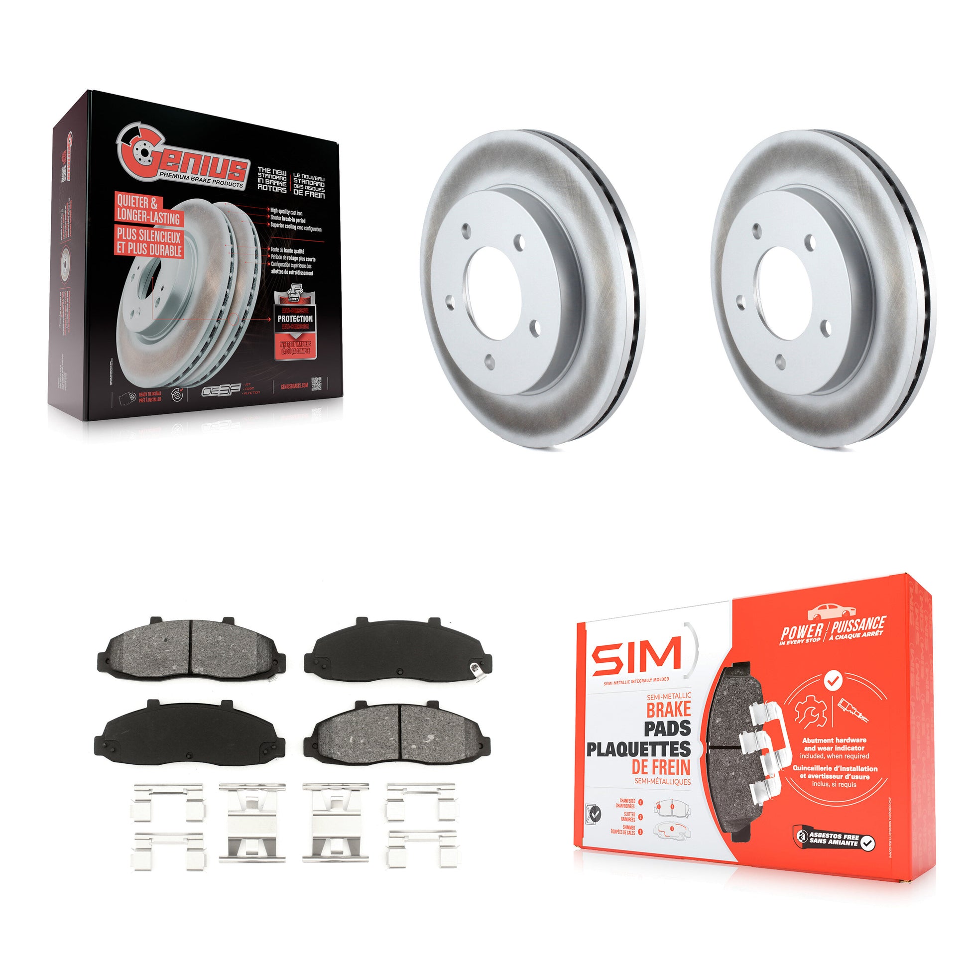 Transit Auto KGS-100073 Disc Brake Kit for 1997-2004 Ford F-150 Heritage, Ford F-150 - Front