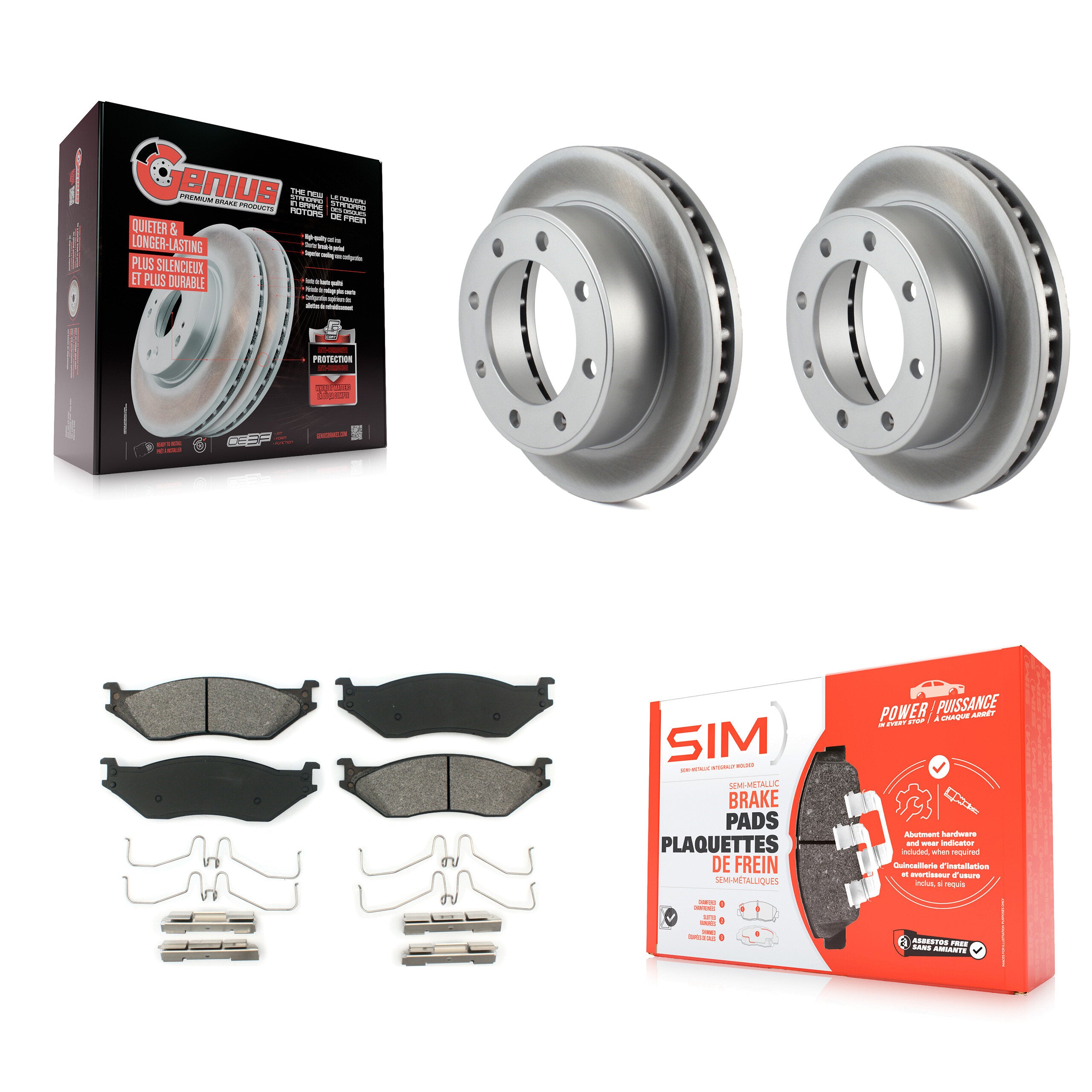 Transit Auto KGS-100079 Disc Brake Kit for 1999-2004 Ford F-450 Super Duty, Ford F-550 Super Duty - Front