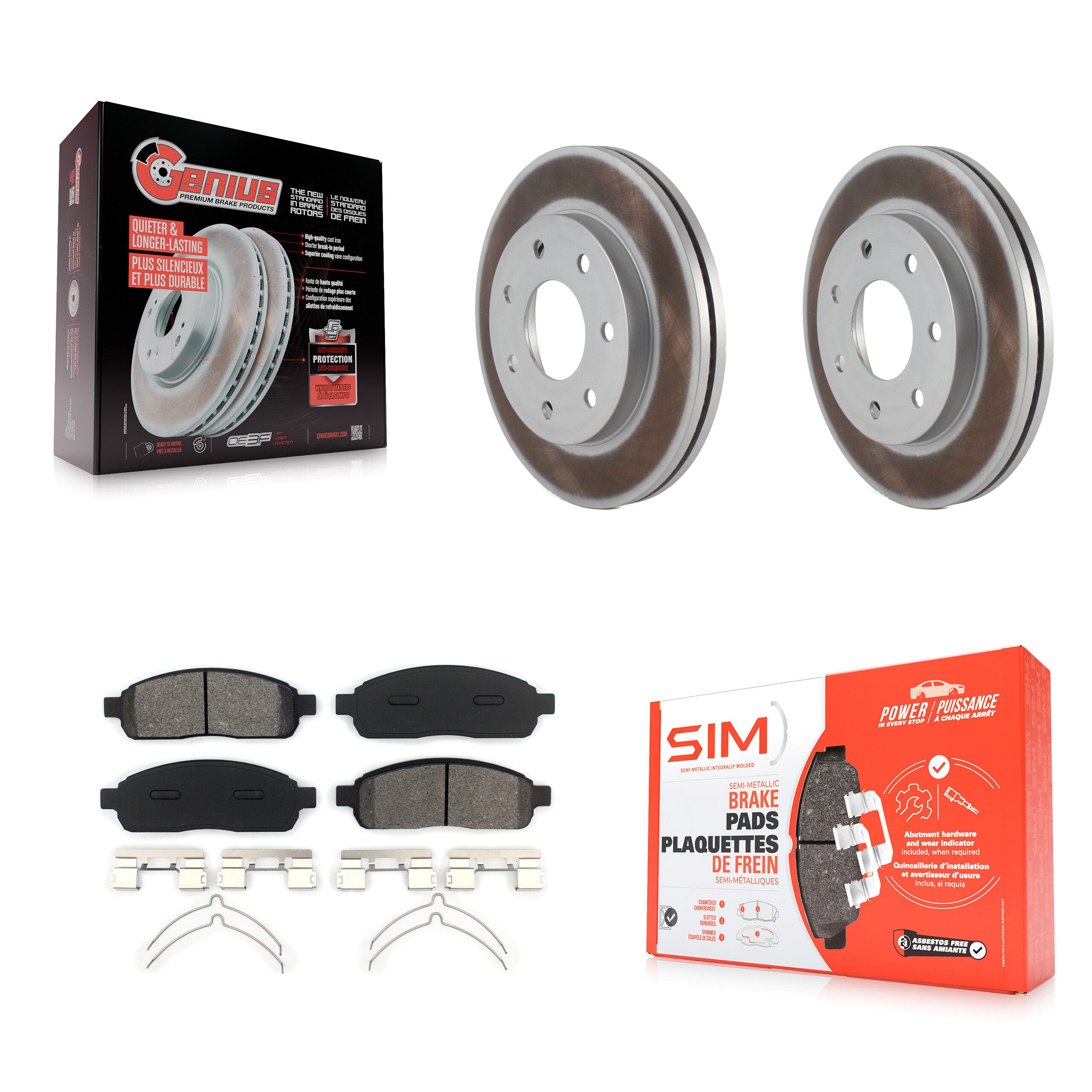 Transit Auto KGS-100088 Disc Brake Kit for 2004-2008 Lincoln Mark LT, Ford F-150 - Front