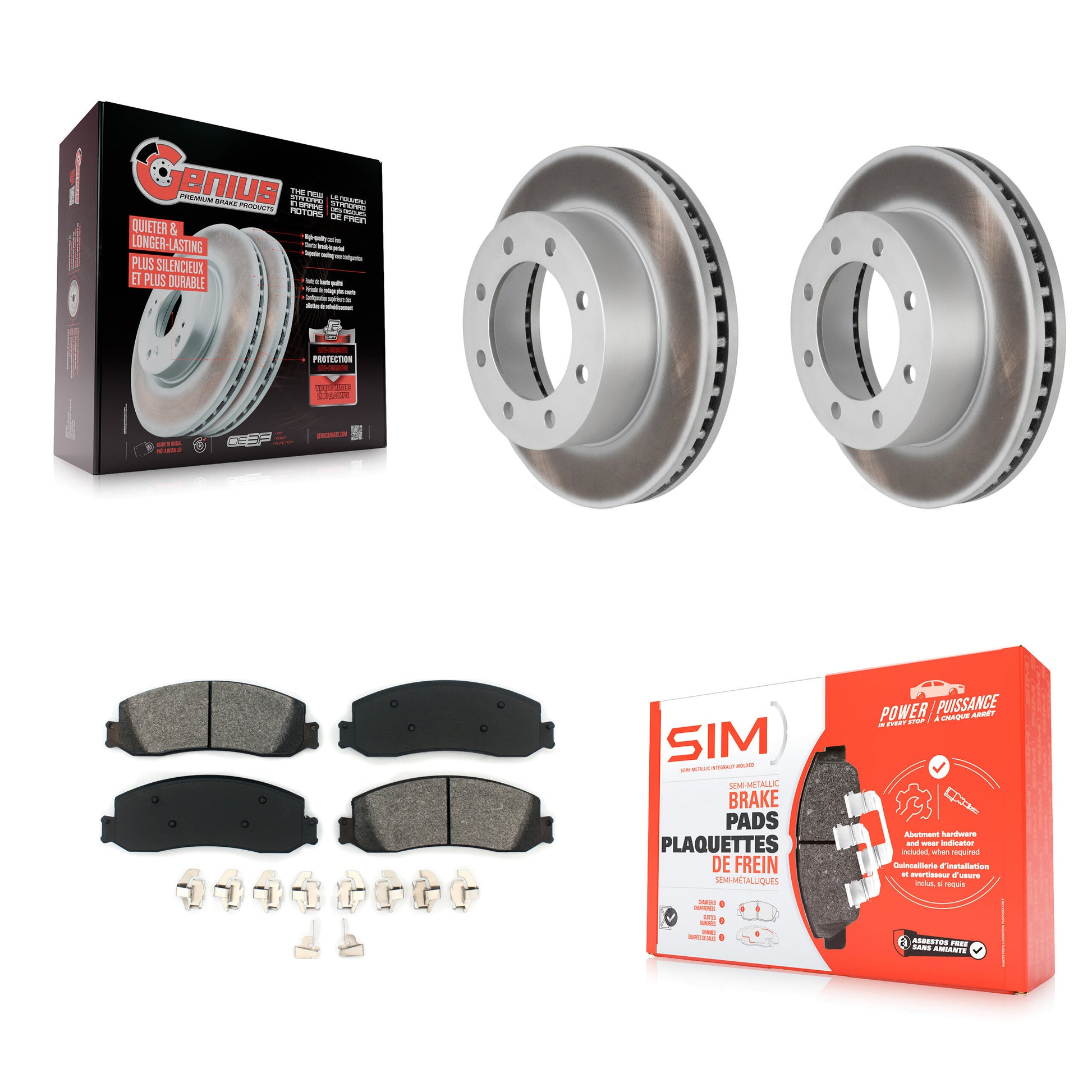 Transit Auto KGS-100094 Disc Brake Kit for 2010-2012 Ford F-250 Super Duty, Ford F-350 Super Duty - Front