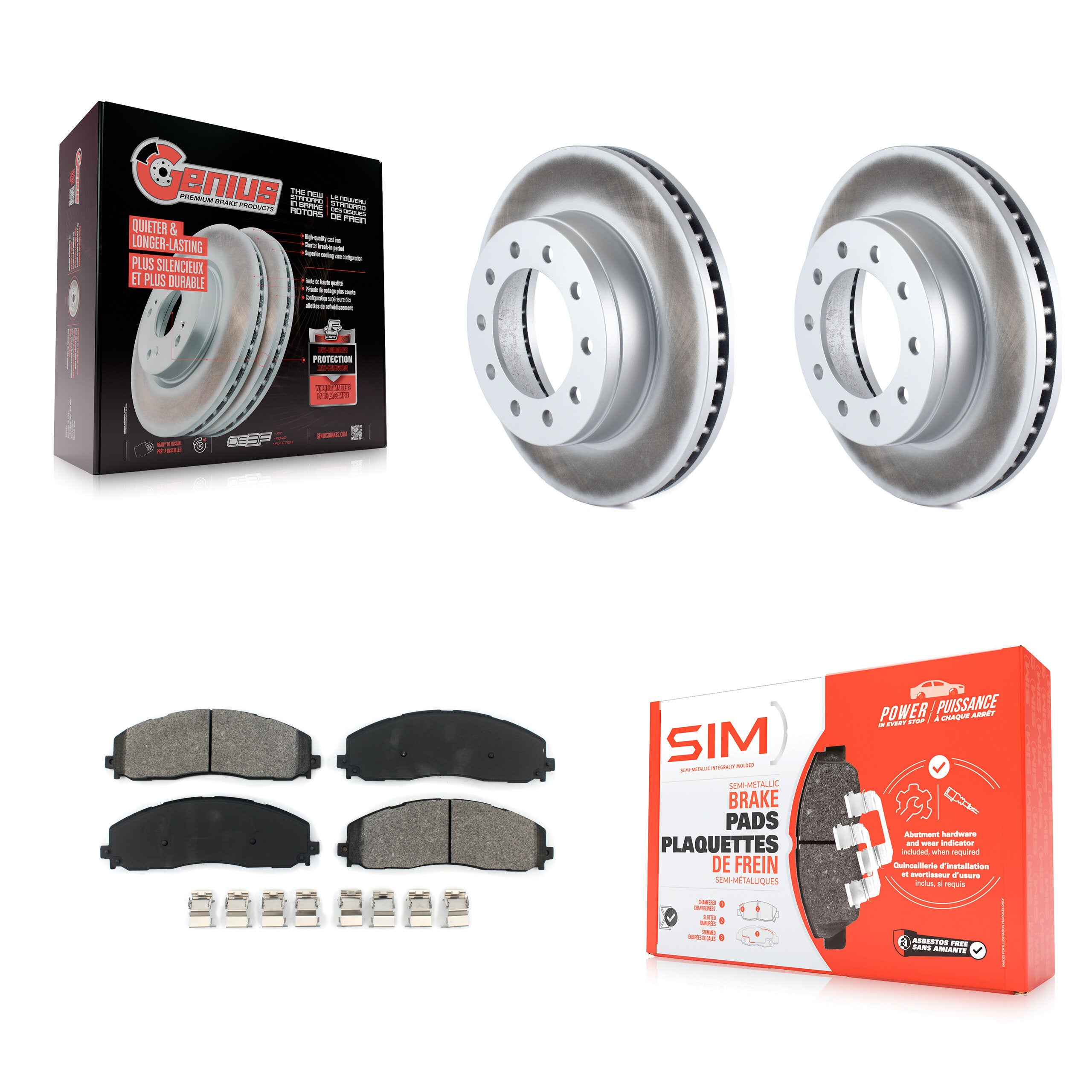 Transit Auto KGS-100097 Disc Brake Kit for 2013-2016 Ford F-350 Super Duty, Ford F-250 Super Duty - Front