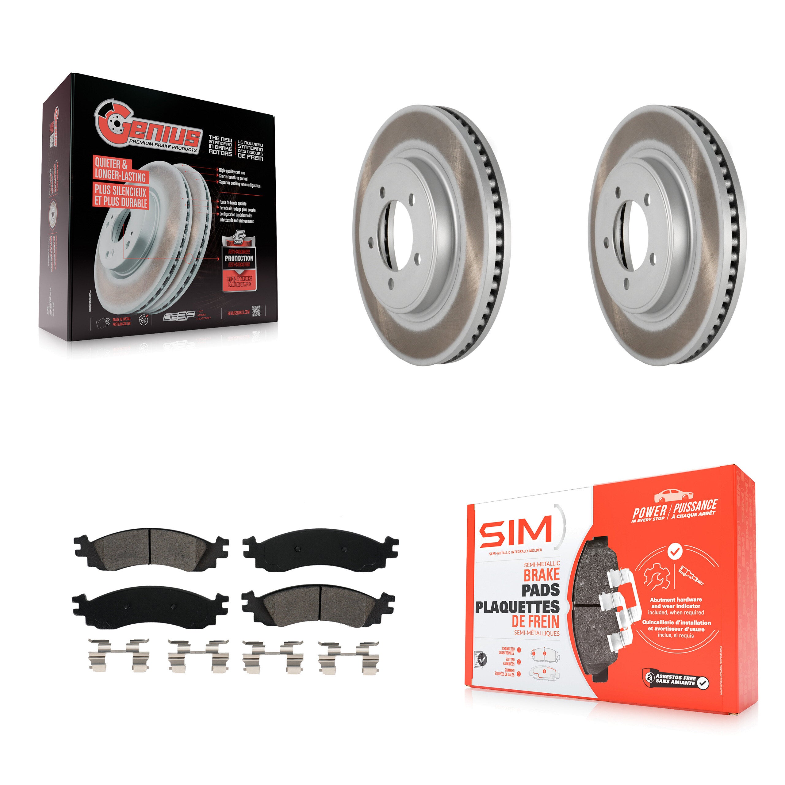 Transit Auto KGS-100102 Disc Brake Kit for 2006-2010 Ford Explorer Sport Trac, Ford Explorer, Mercury Mountaineer - Front